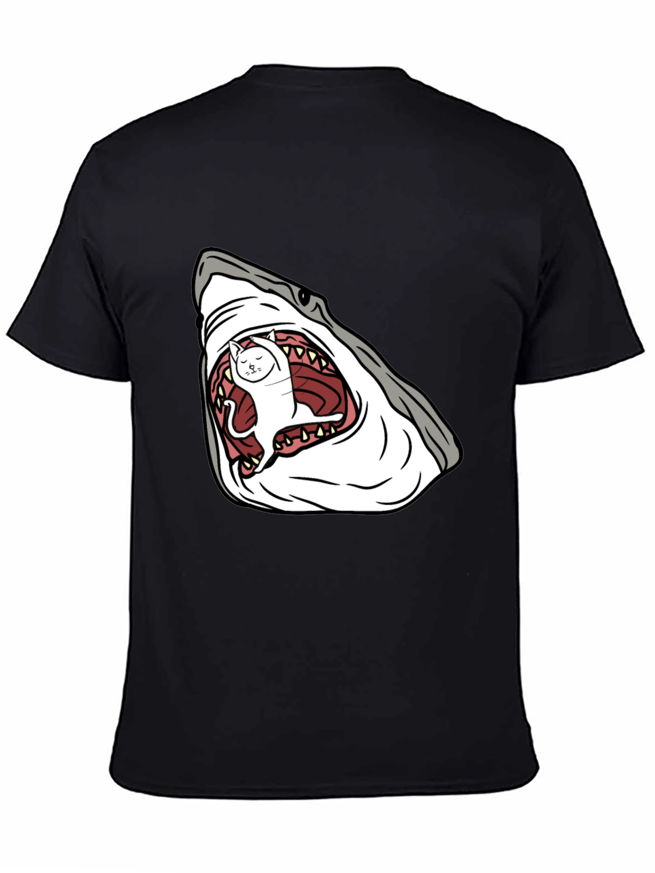 Shark Cat T-Shirt - Funny Graphic Tee