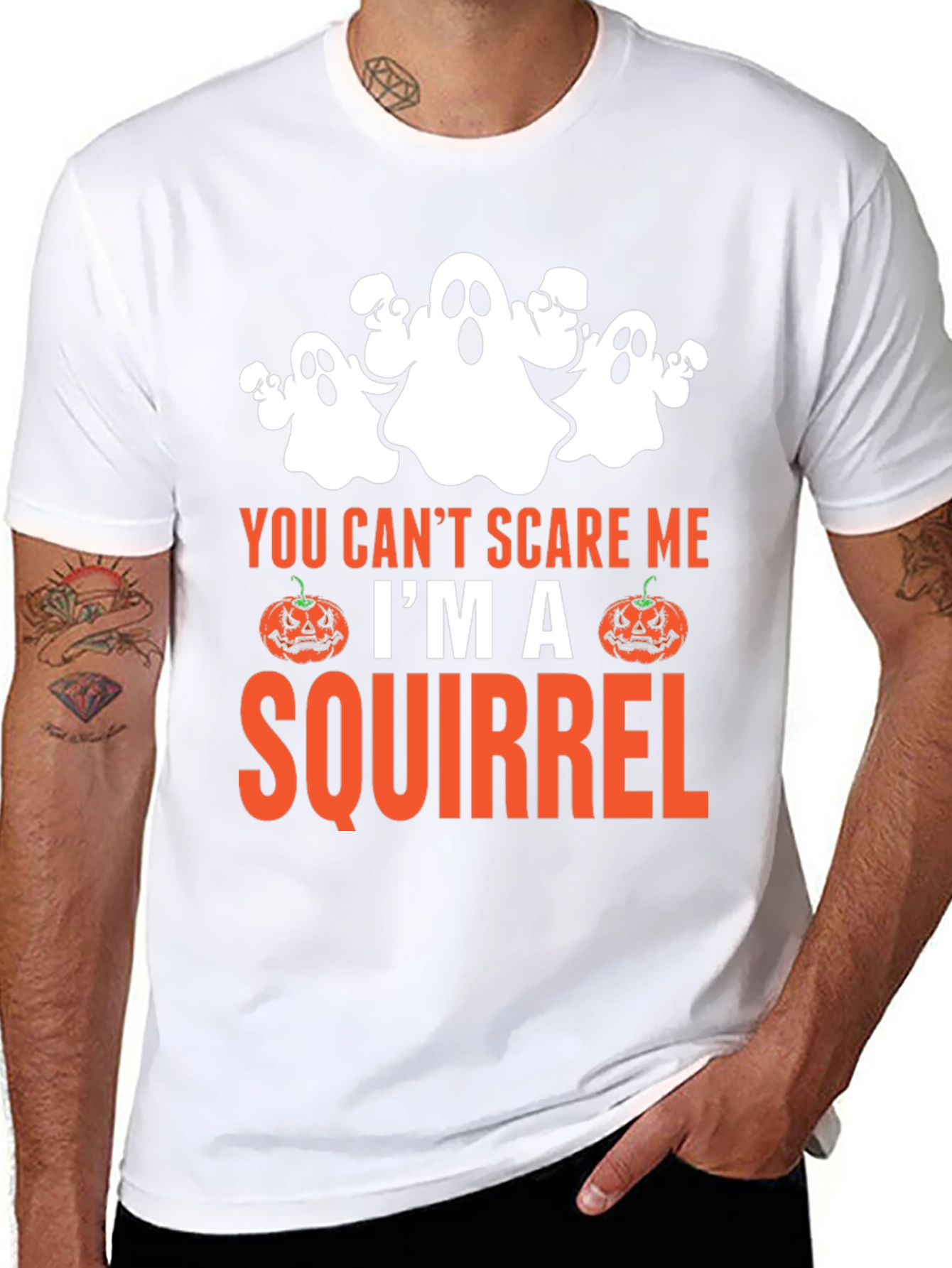 You Cant Scare Me Im A Squirrel Halloween T-Shirt