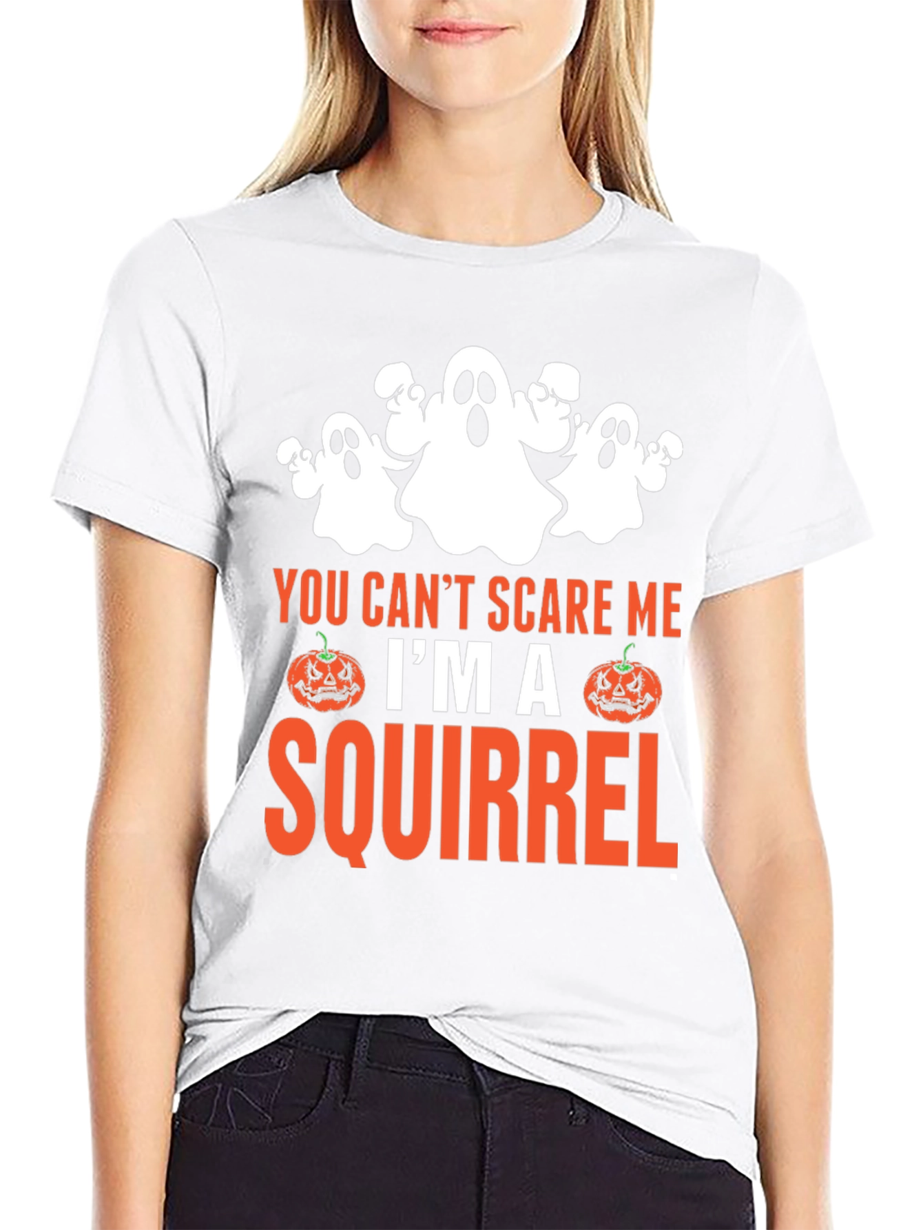 You Cant Scare Me Im A Squirrel Halloween T-Shirt
