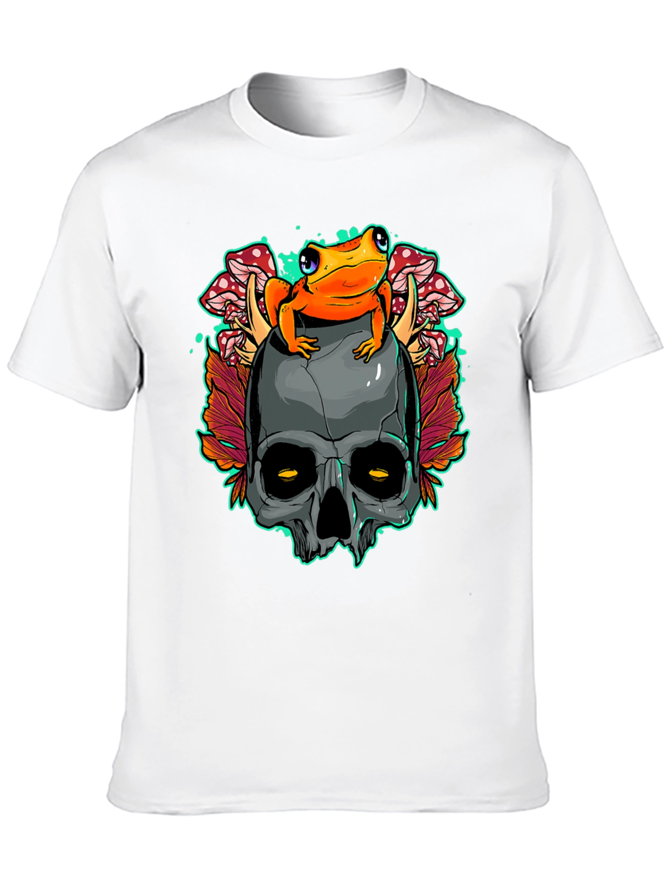 Skull Frog Graphic Tee - Unisex Black T-Shirt