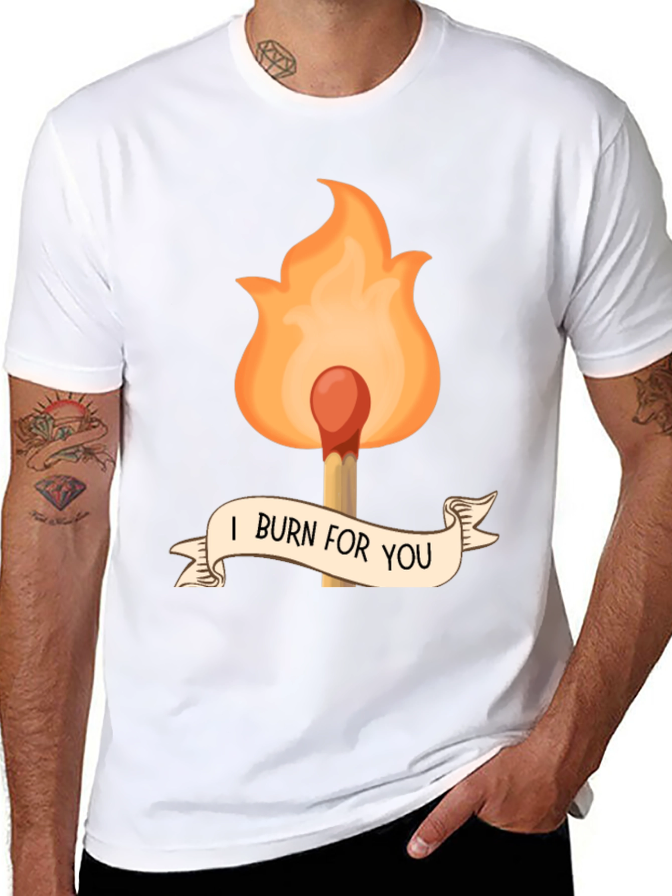 I Burn For You Graphic Tee - Black