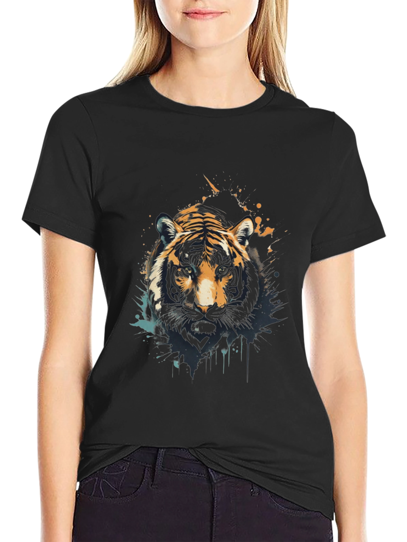 Tiger Graphic Print T-Shirt