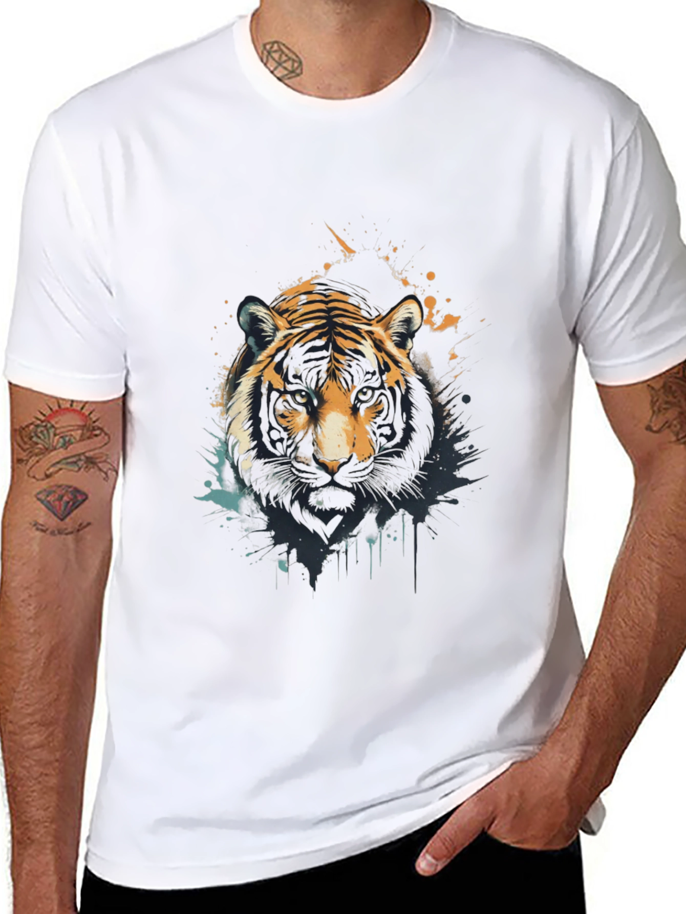 Tiger Graphic Print T-Shirt