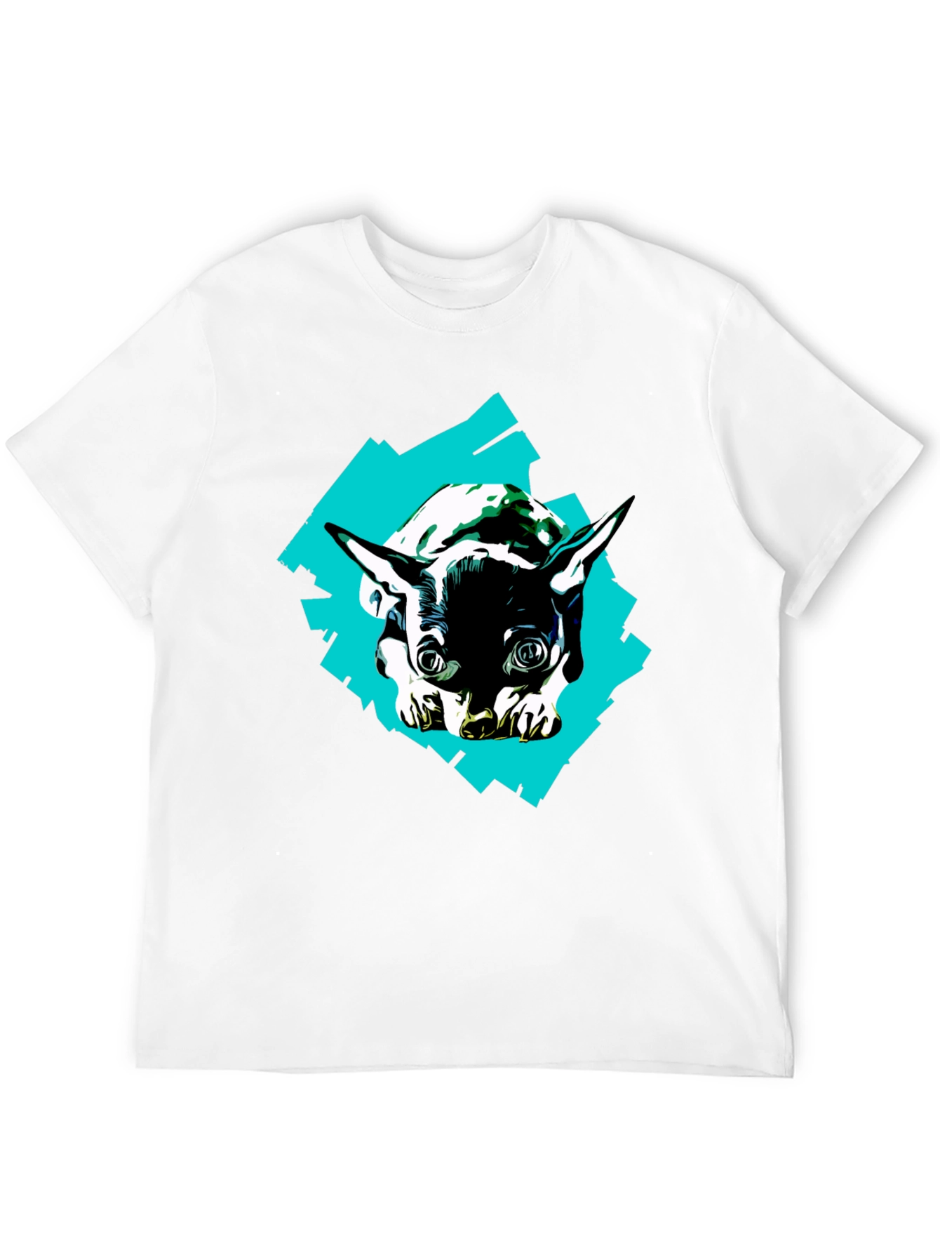 Dog Graphic Tee - Unique Design on Black