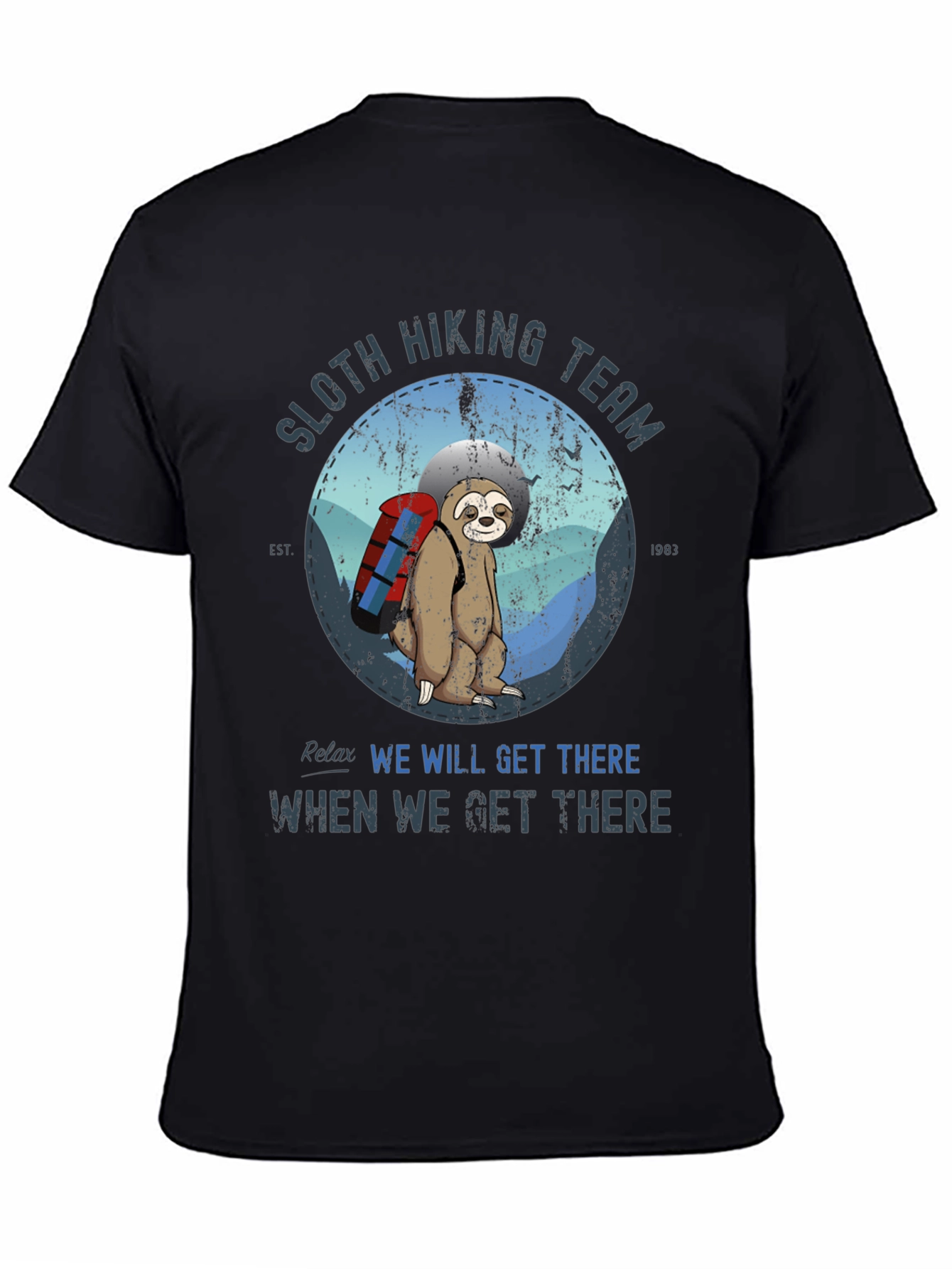 Sloth Hiking Team Graphic Tee