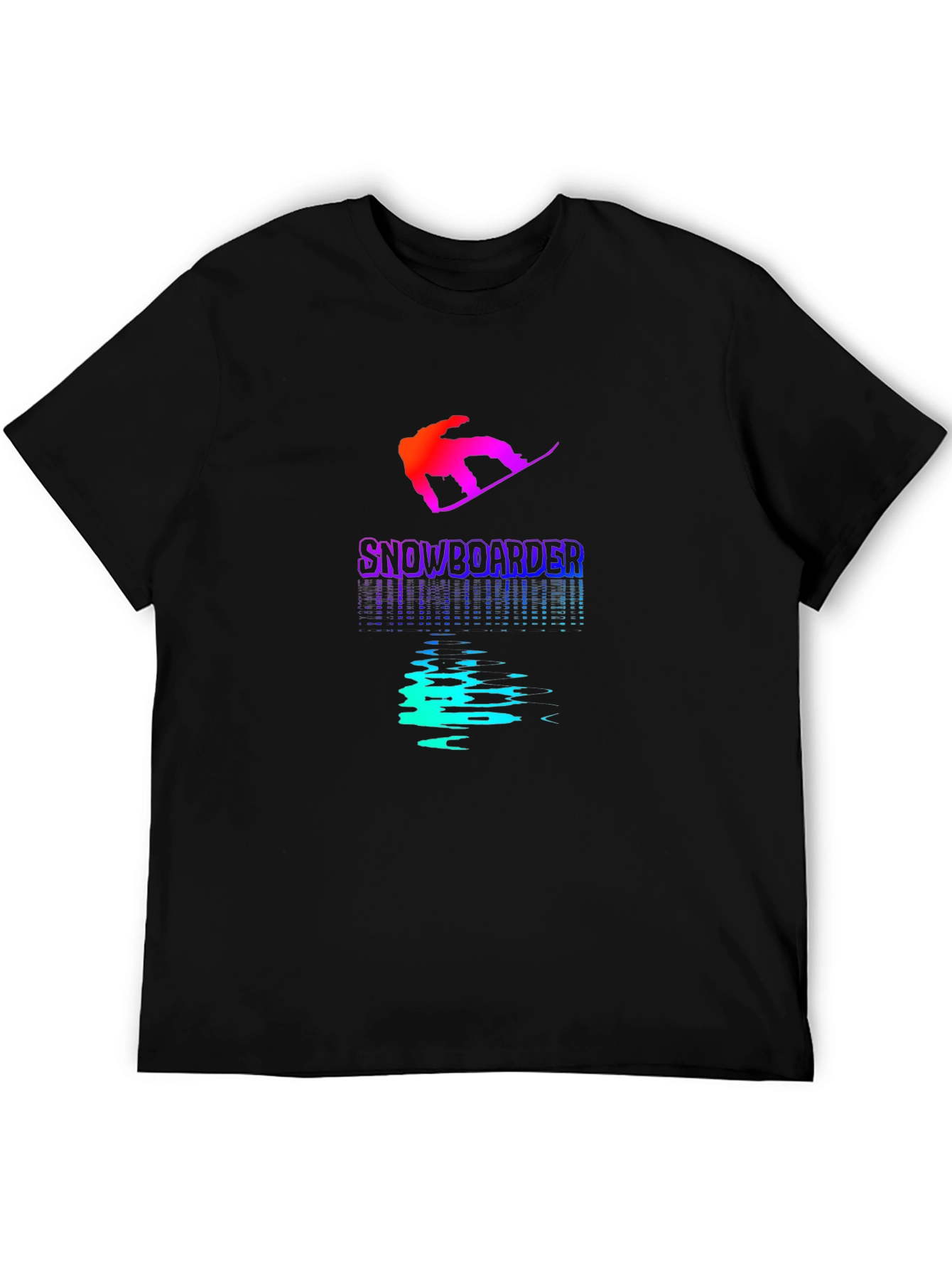 Snowboarder Graphic Tee - Stylish Black Cotton Shirt