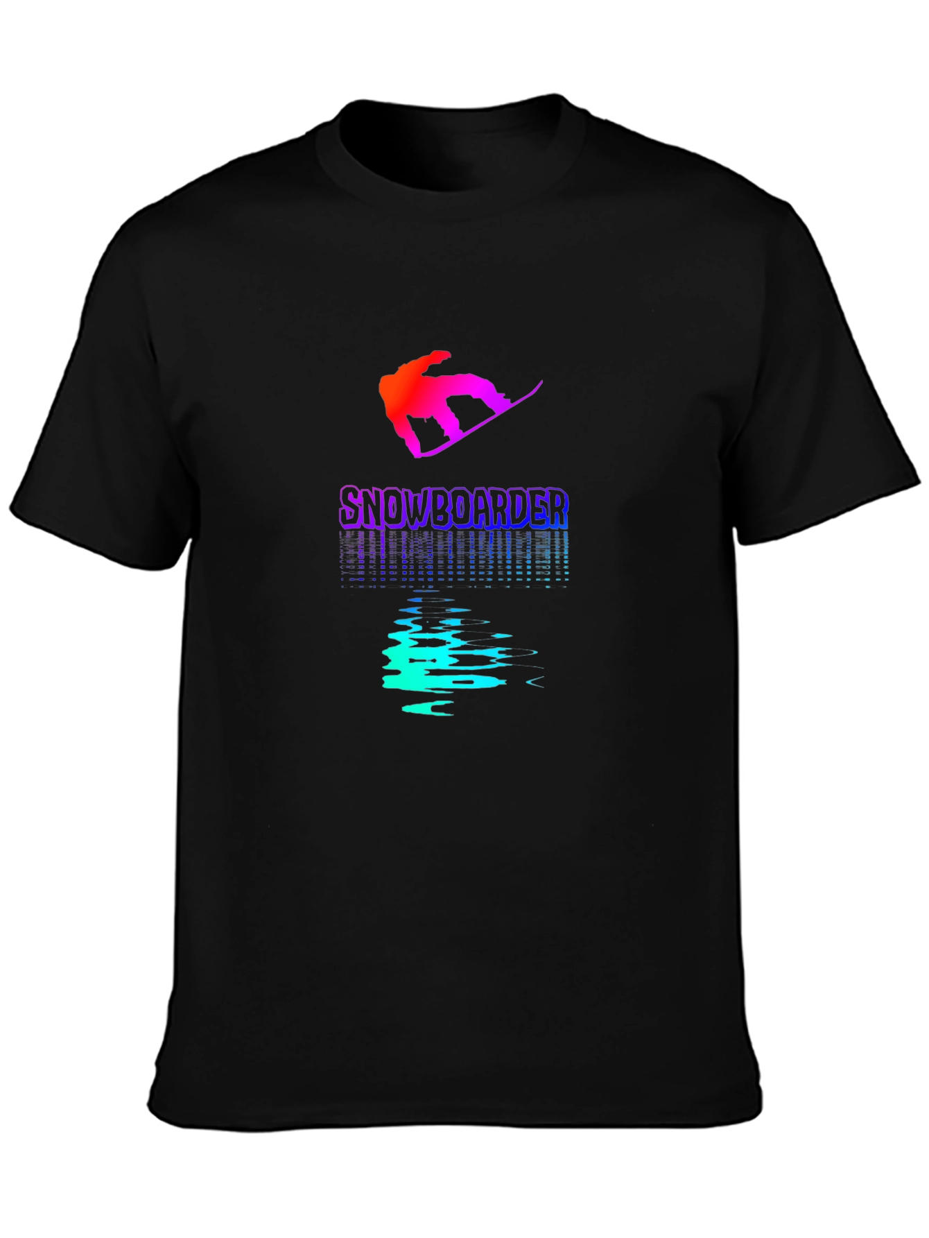 Snowboarder Graphic Tee - Stylish Black Cotton Shirt