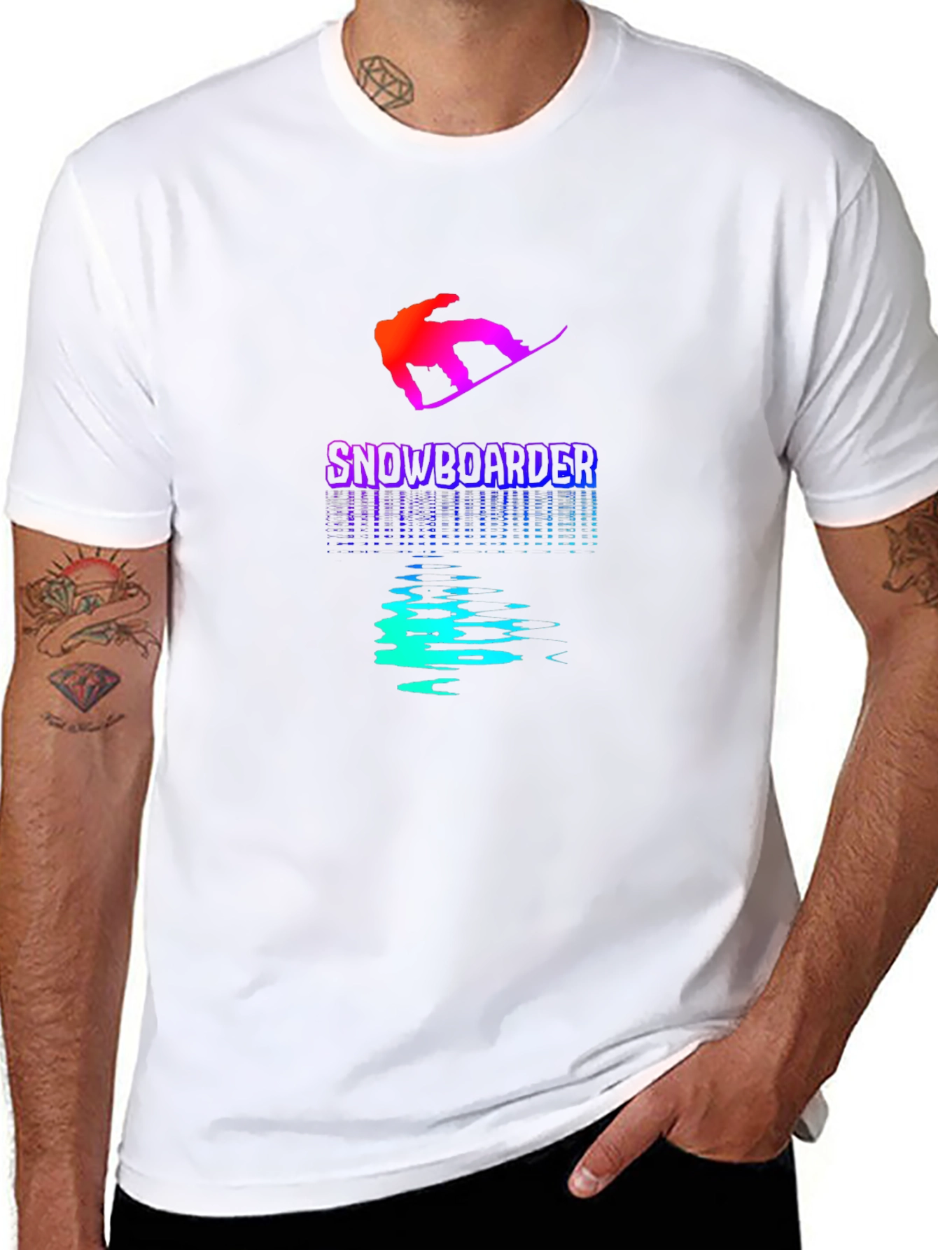Snowboarder Graphic Tee - Stylish Black Cotton Shirt