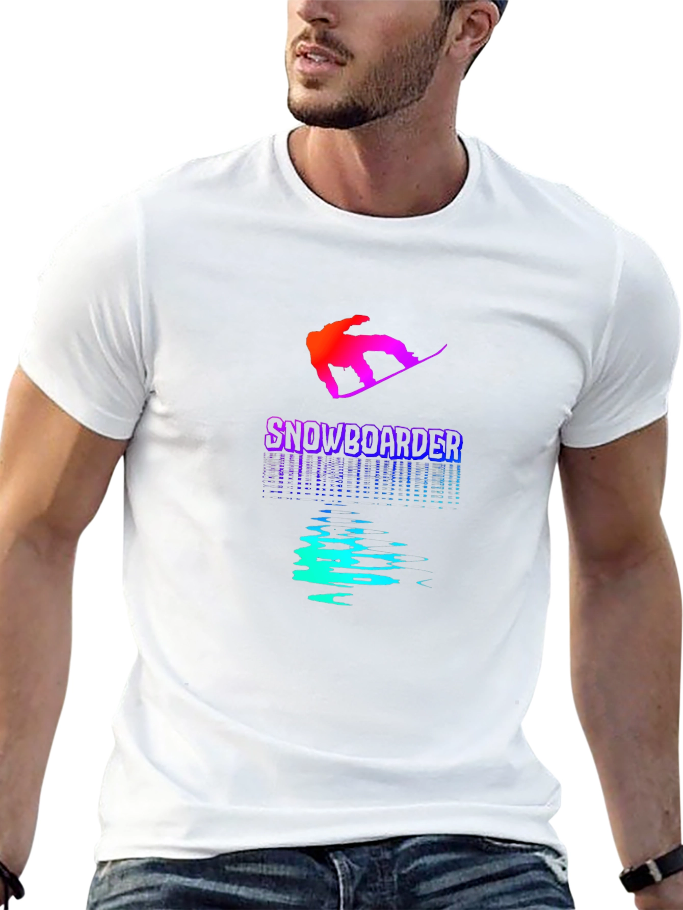 Snowboarder Graphic Tee - Stylish Black Cotton Shirt