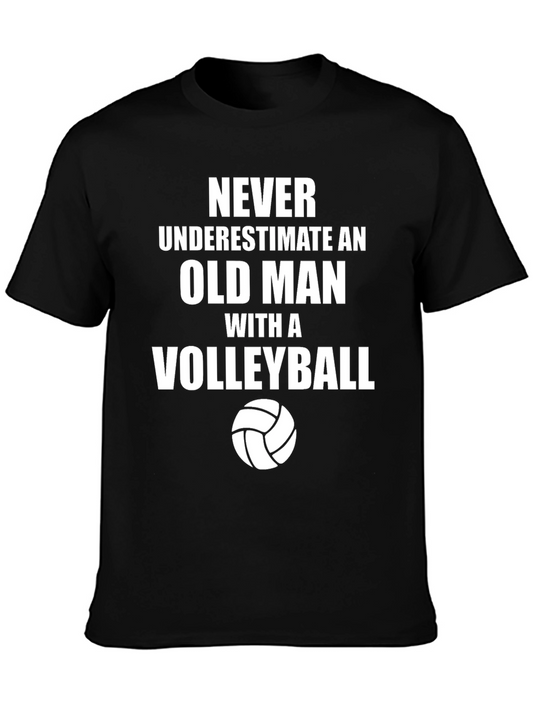 Funny Volleyball Old Man T-Shirt