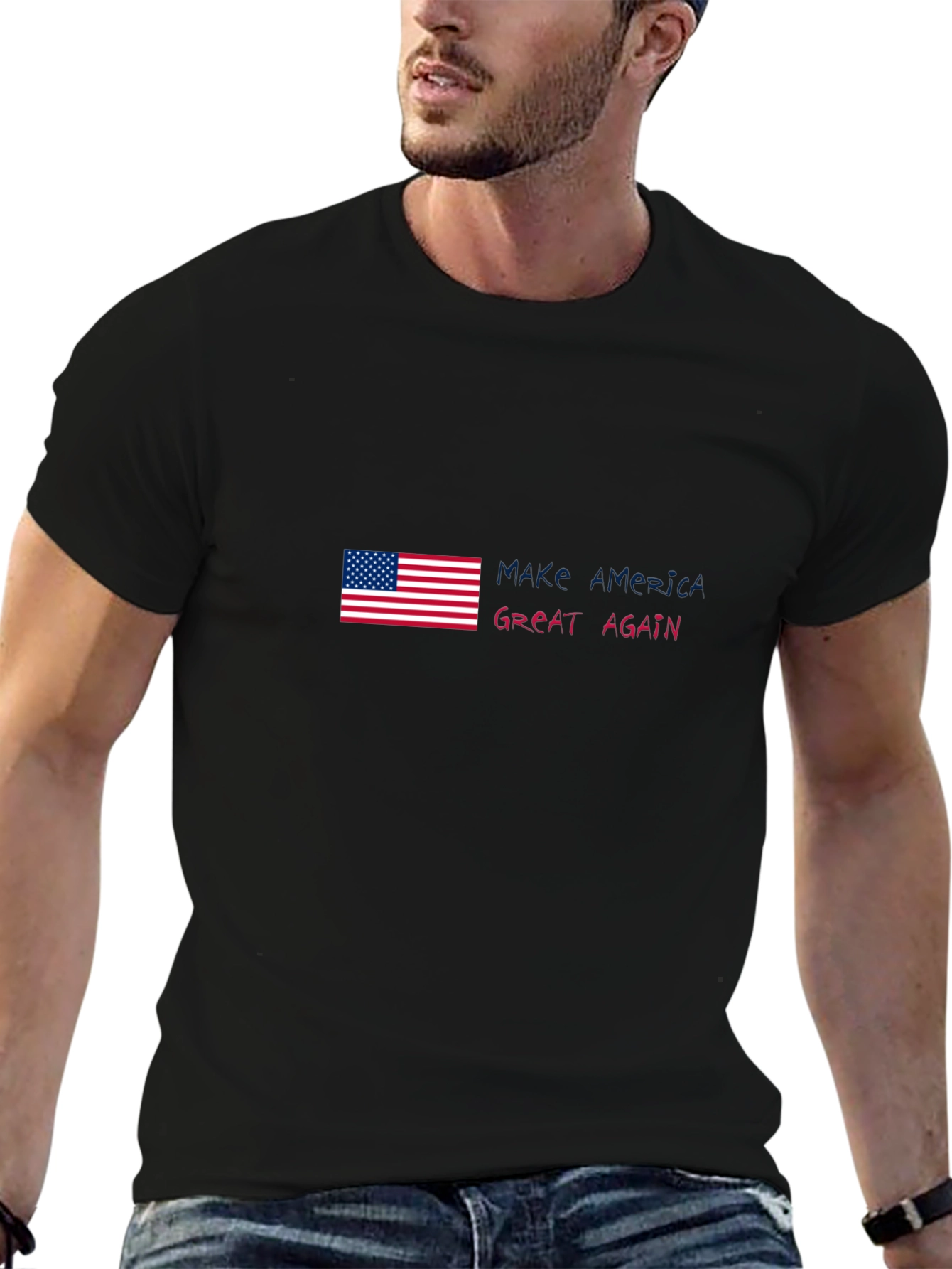 MAGA American Flag Graphic T-Shirt