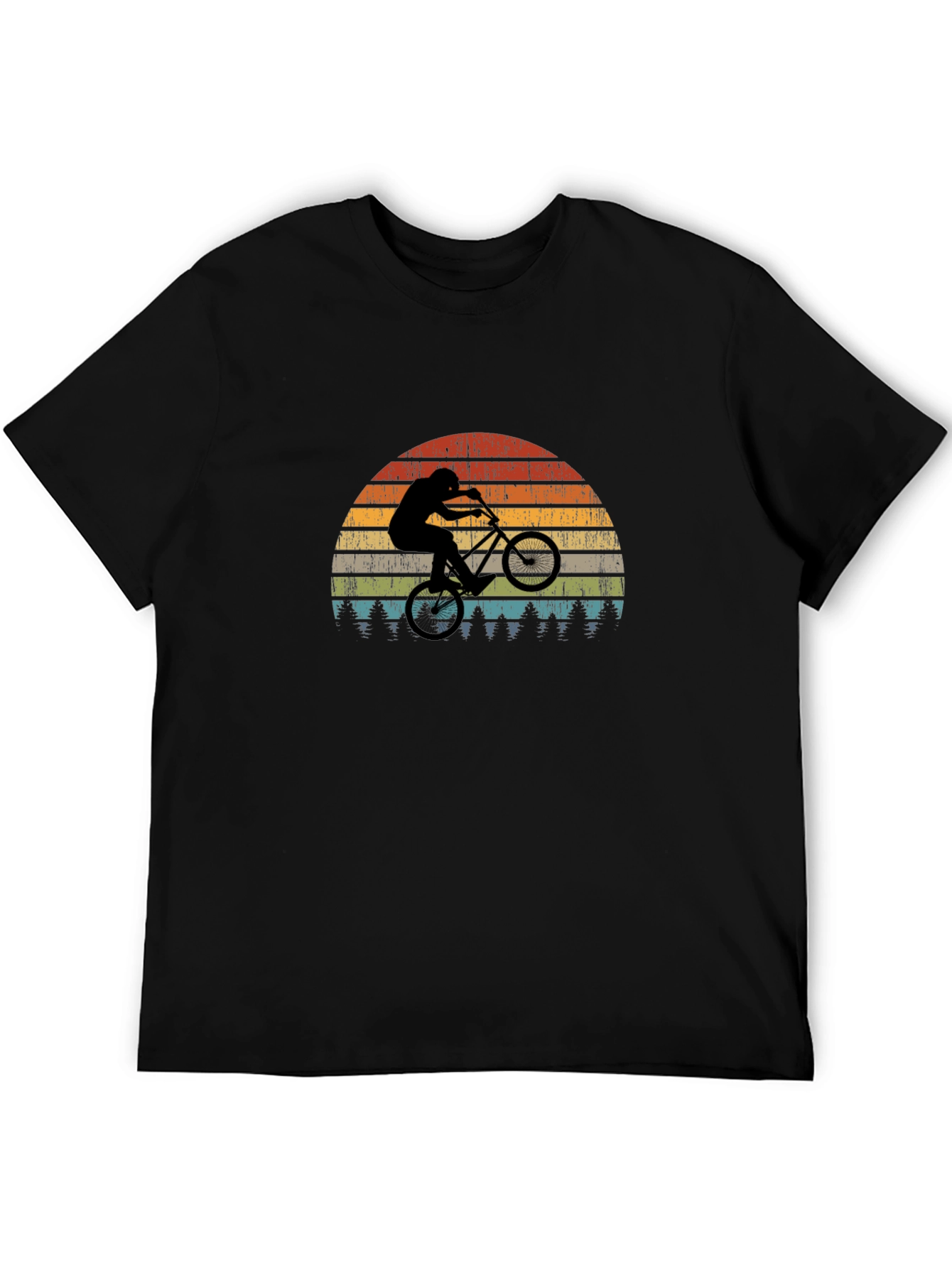 Retro Mountain Biker Graphic T-Shirt