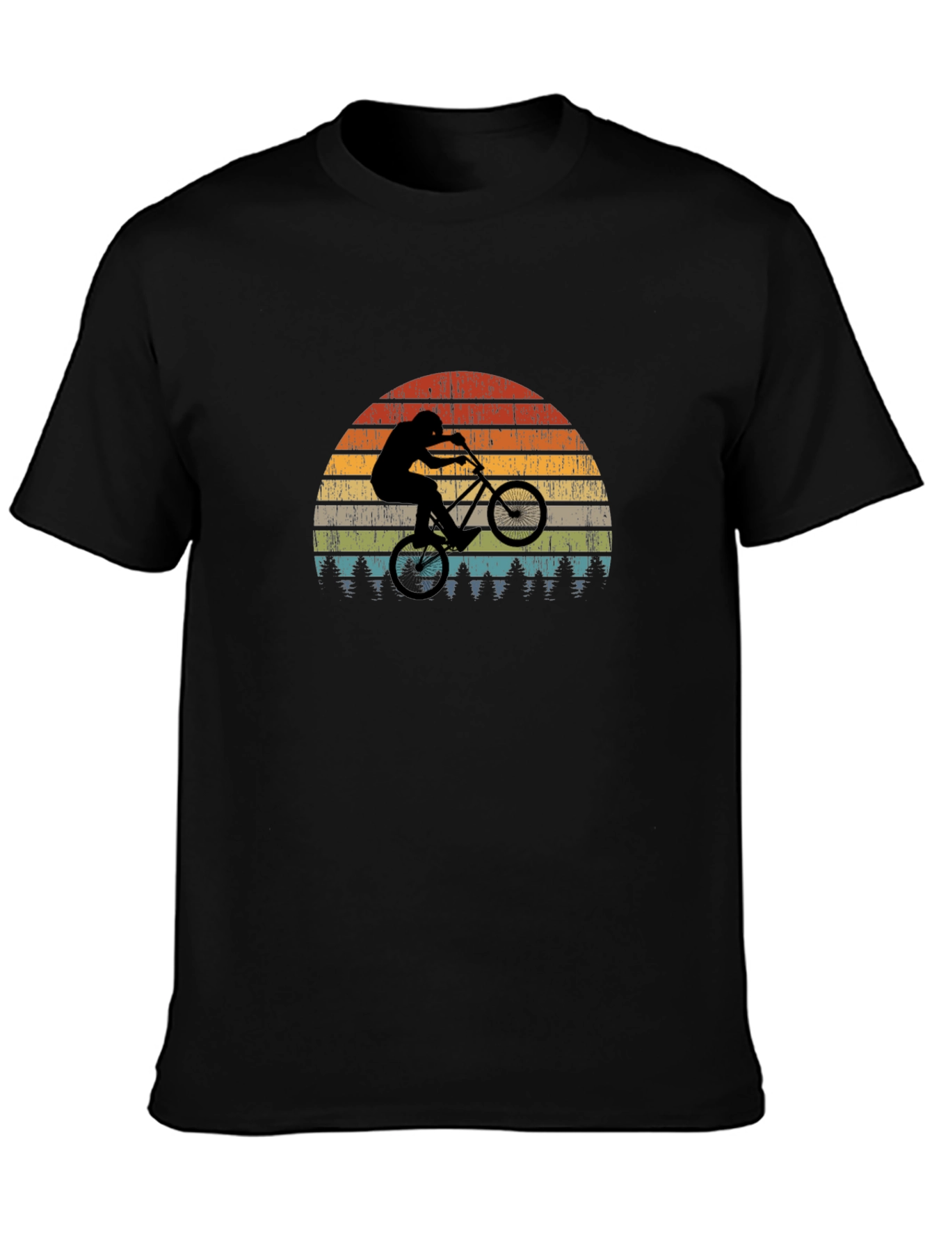 Retro Mountain Biker Graphic T-Shirt