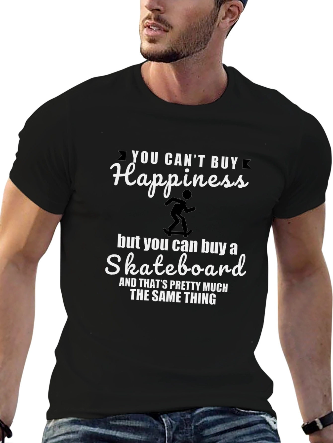 Happiness Skateboard T-Shirt