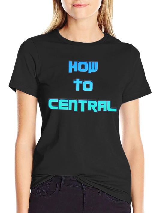 How To Central Graphic Tee - Black Cotton Blend
