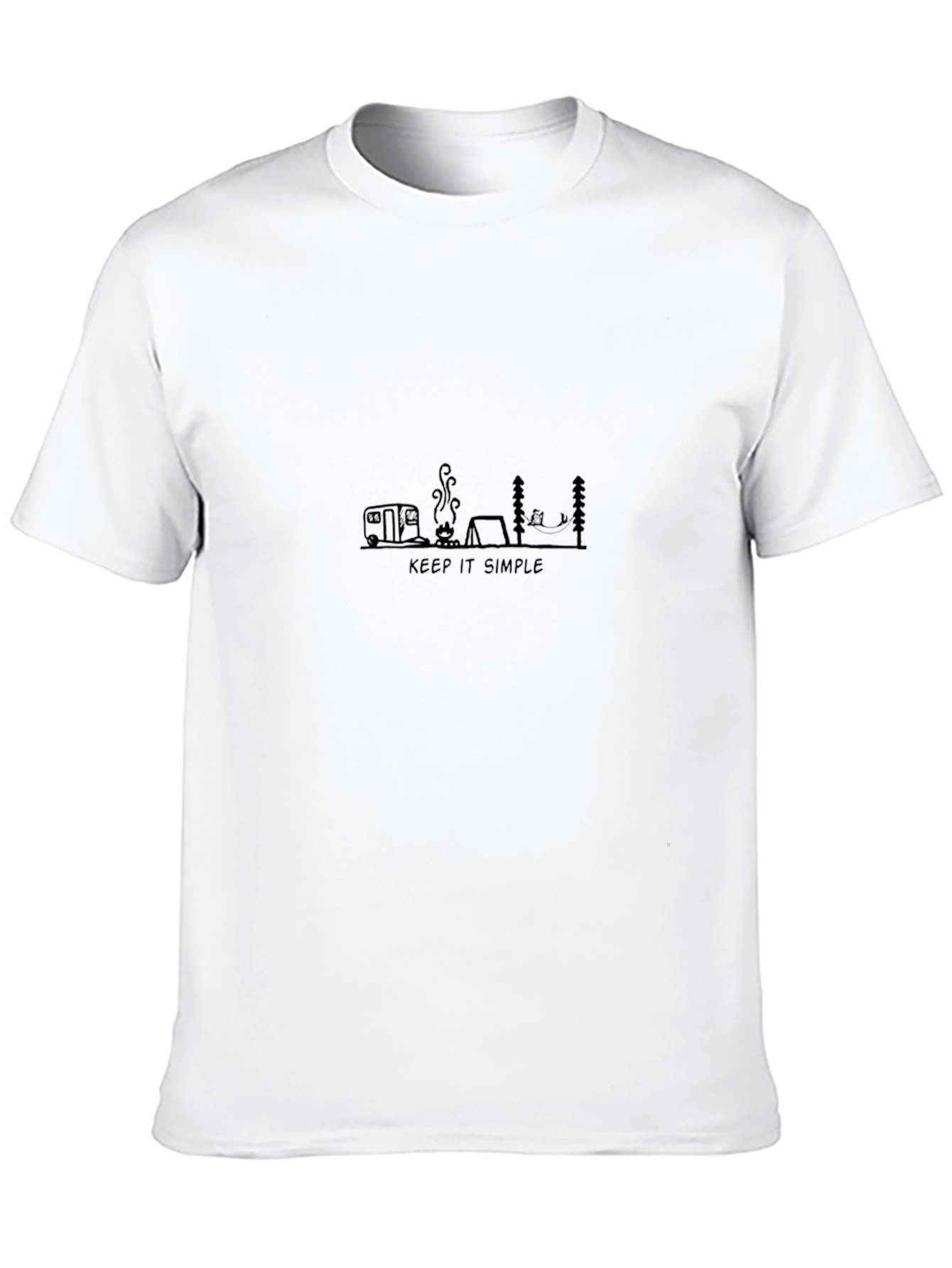 Keep It Simple Camping Tee - Black