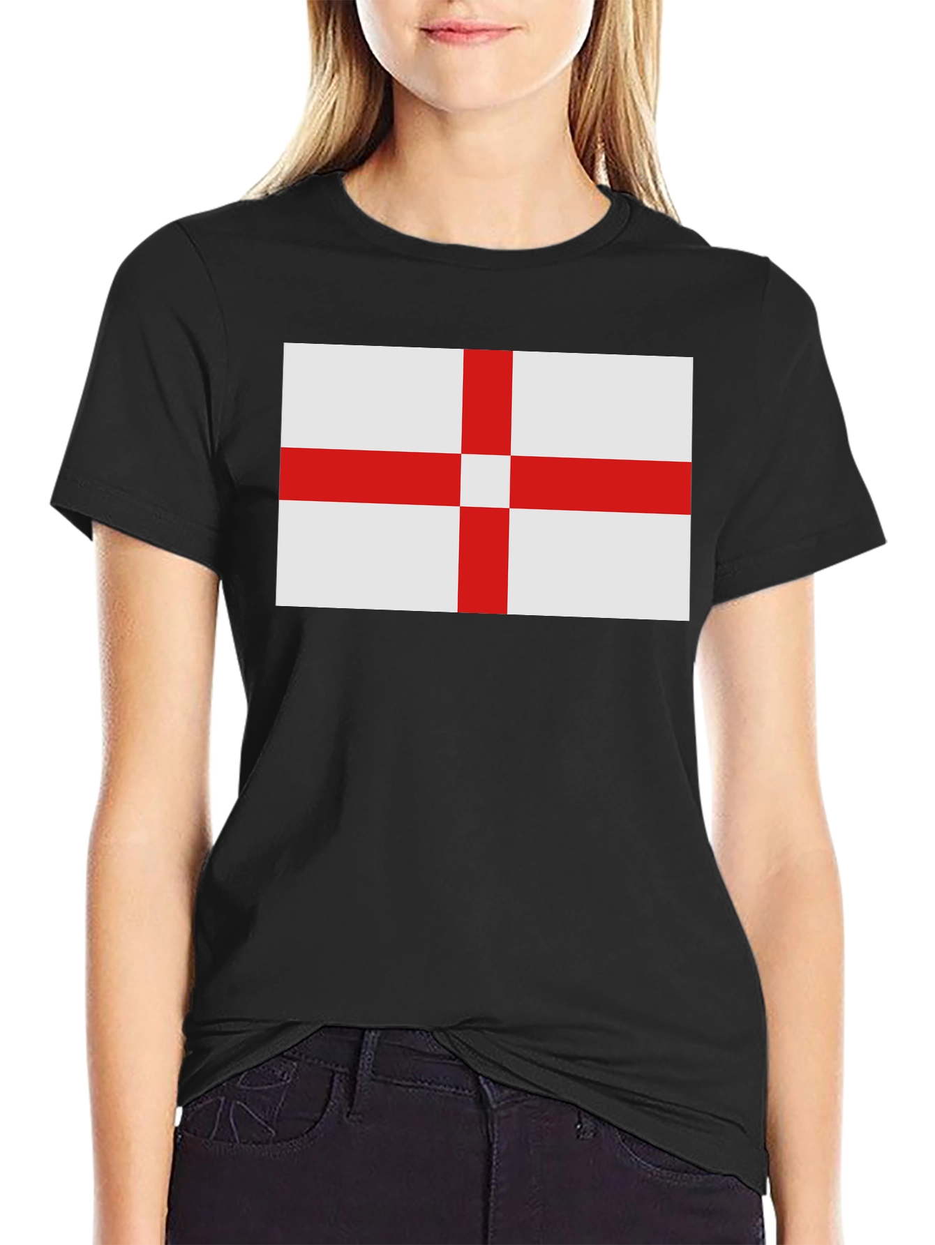 England Flag Graphic T-Shirt - Black