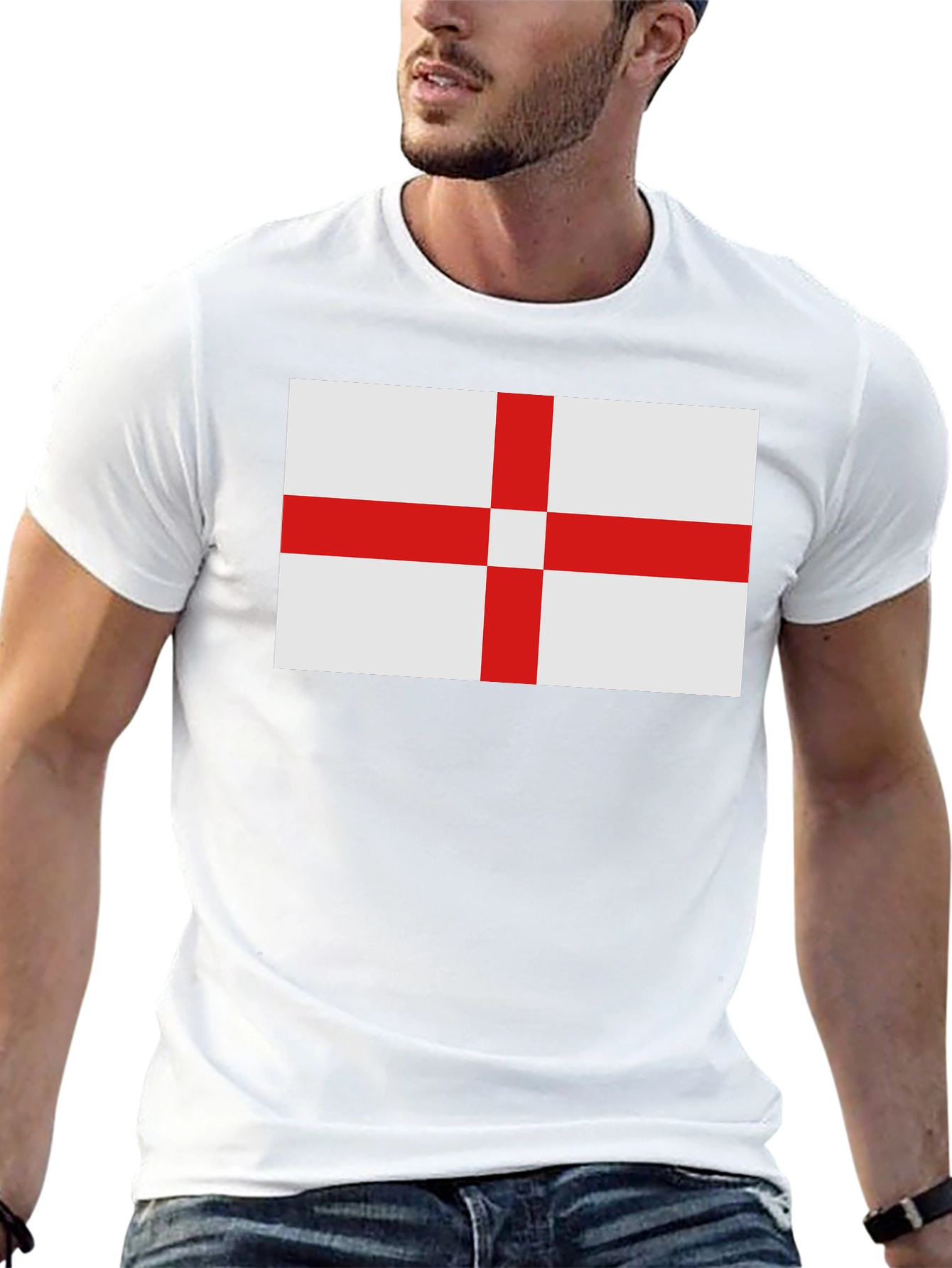 England Flag Graphic T-Shirt - Black