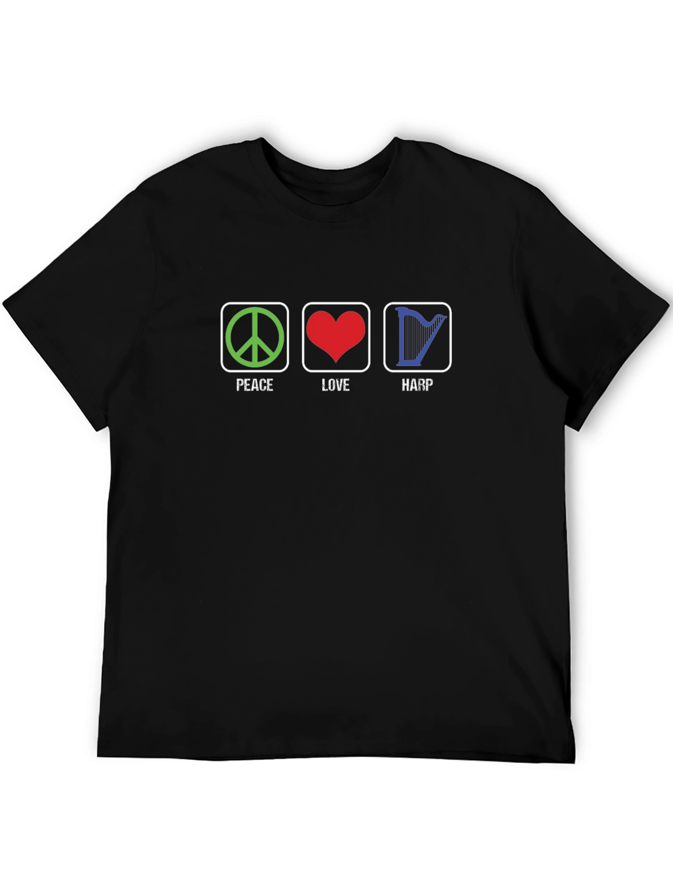 Peace Love Harp Graphic T-Shirt