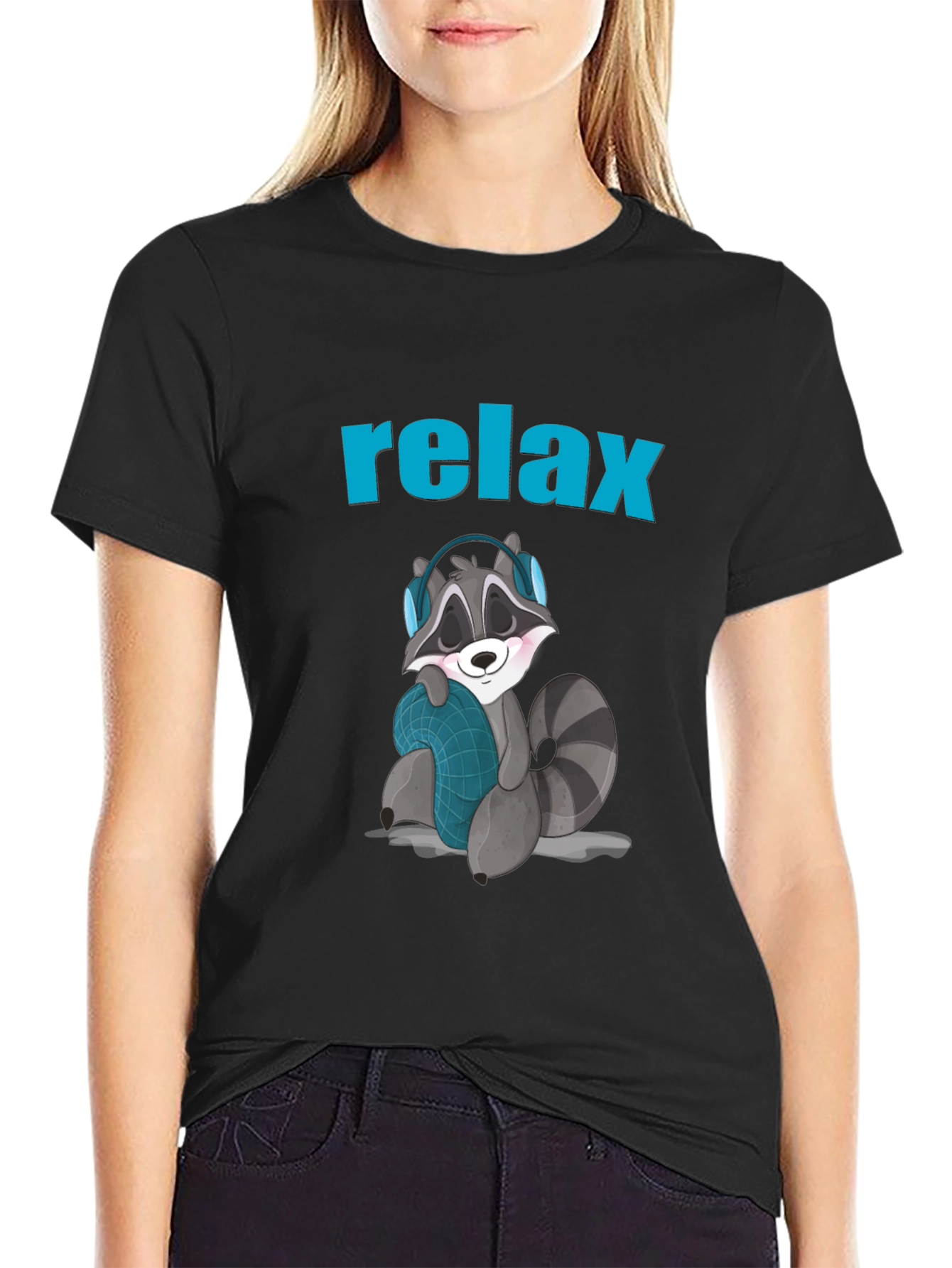 Relaxing Raccoon Graphic Tee