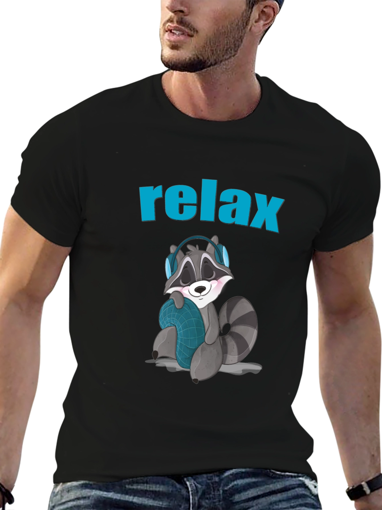 Relaxing Raccoon Graphic Tee