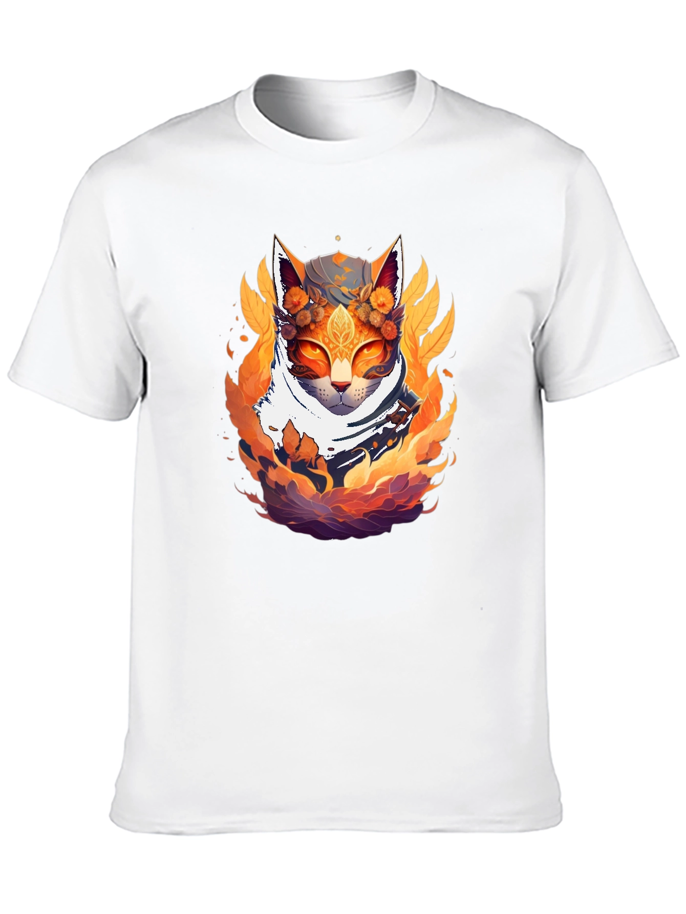 Mystic Cat T-Shirt - Artistic Feline Design