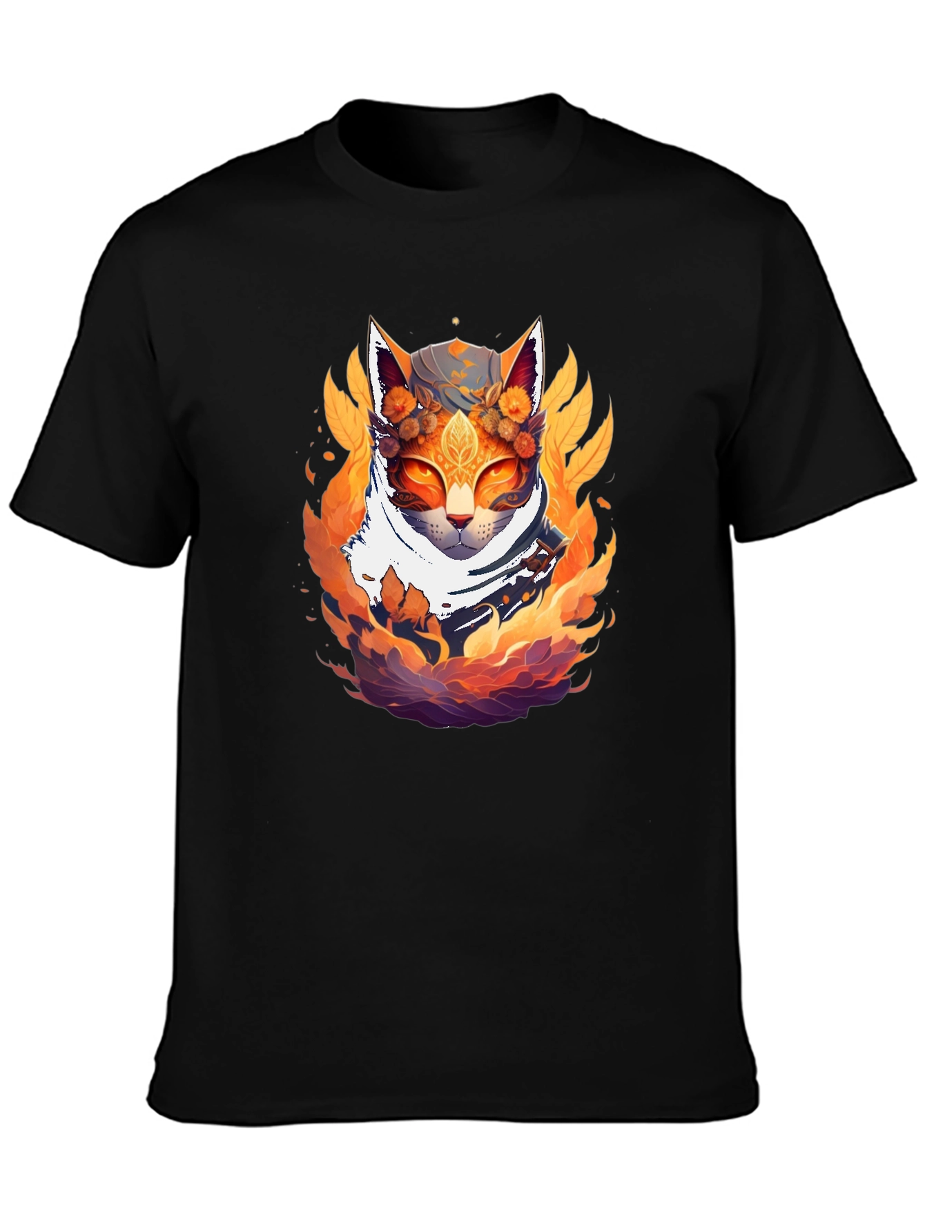 Mystic Cat T-Shirt - Artistic Feline Design