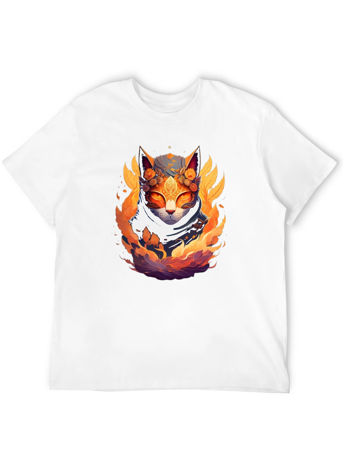 Mystic Cat T-Shirt - Artistic Feline Design