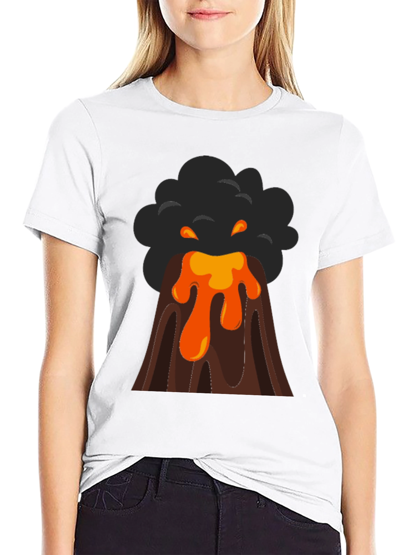 Volcano Eruption Graphic Print Tee