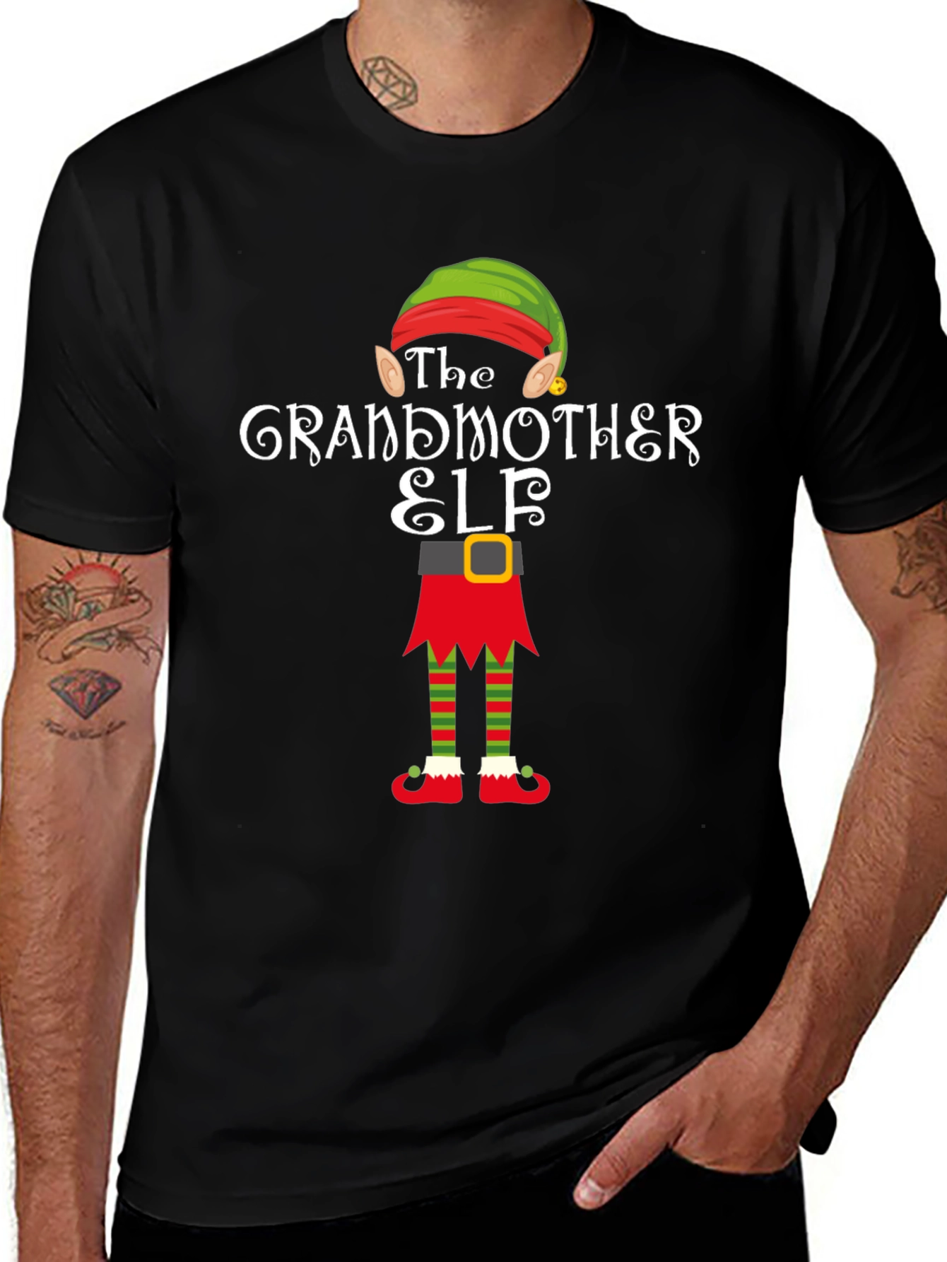 Grandmother Elf Christmas T-Shirt