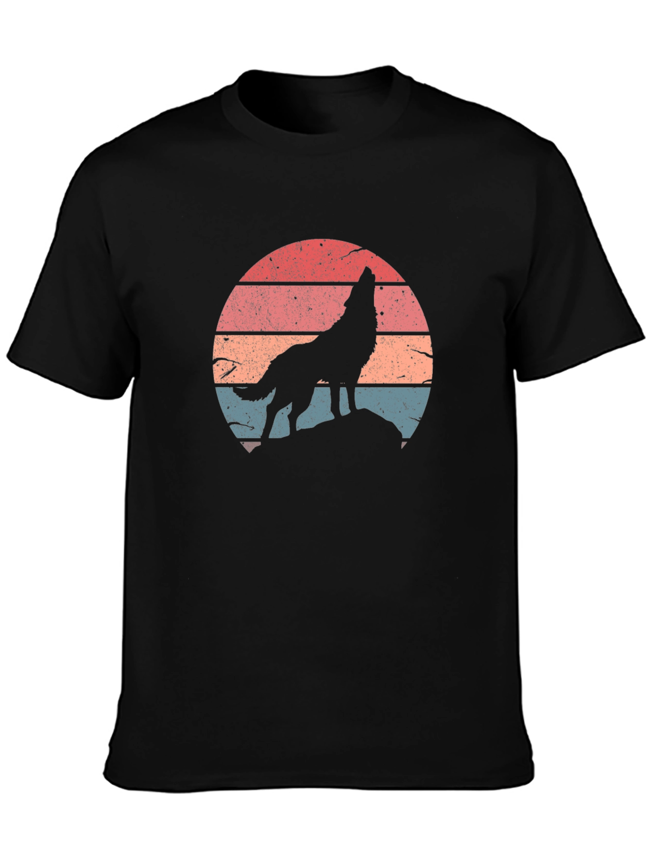 Retro Wolf Sunset Graphic Tee
