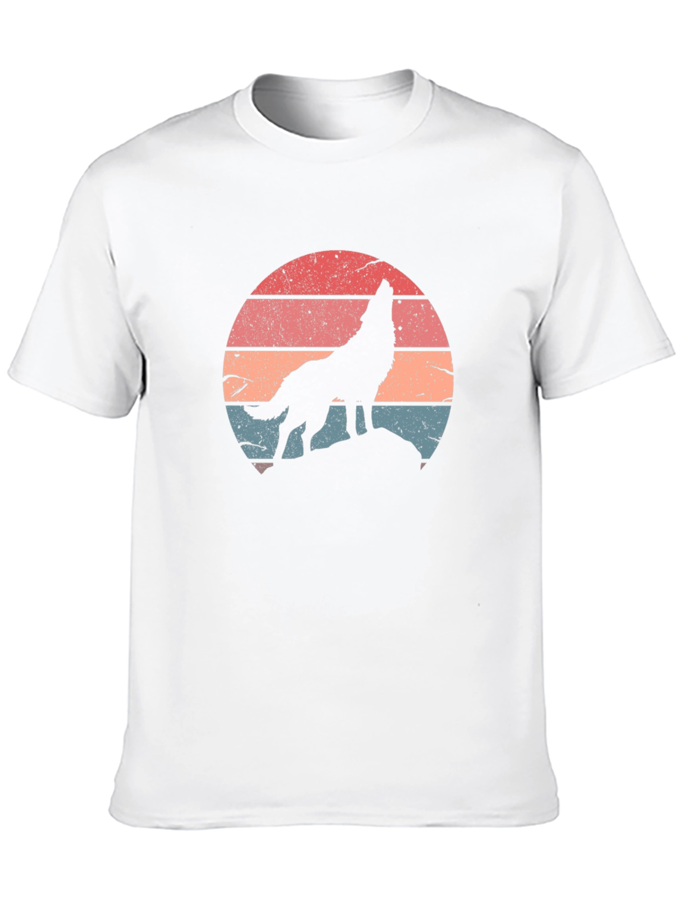 Retro Wolf Sunset Graphic Tee