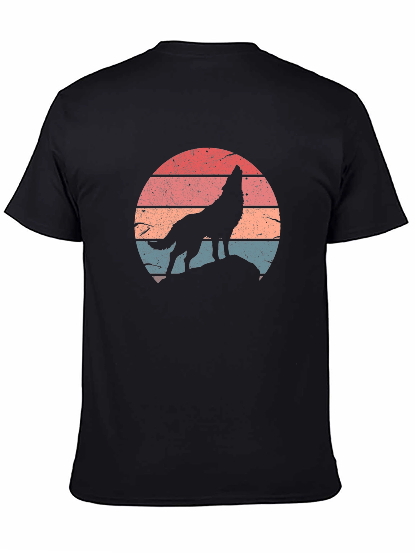 Retro Wolf Sunset Graphic Tee