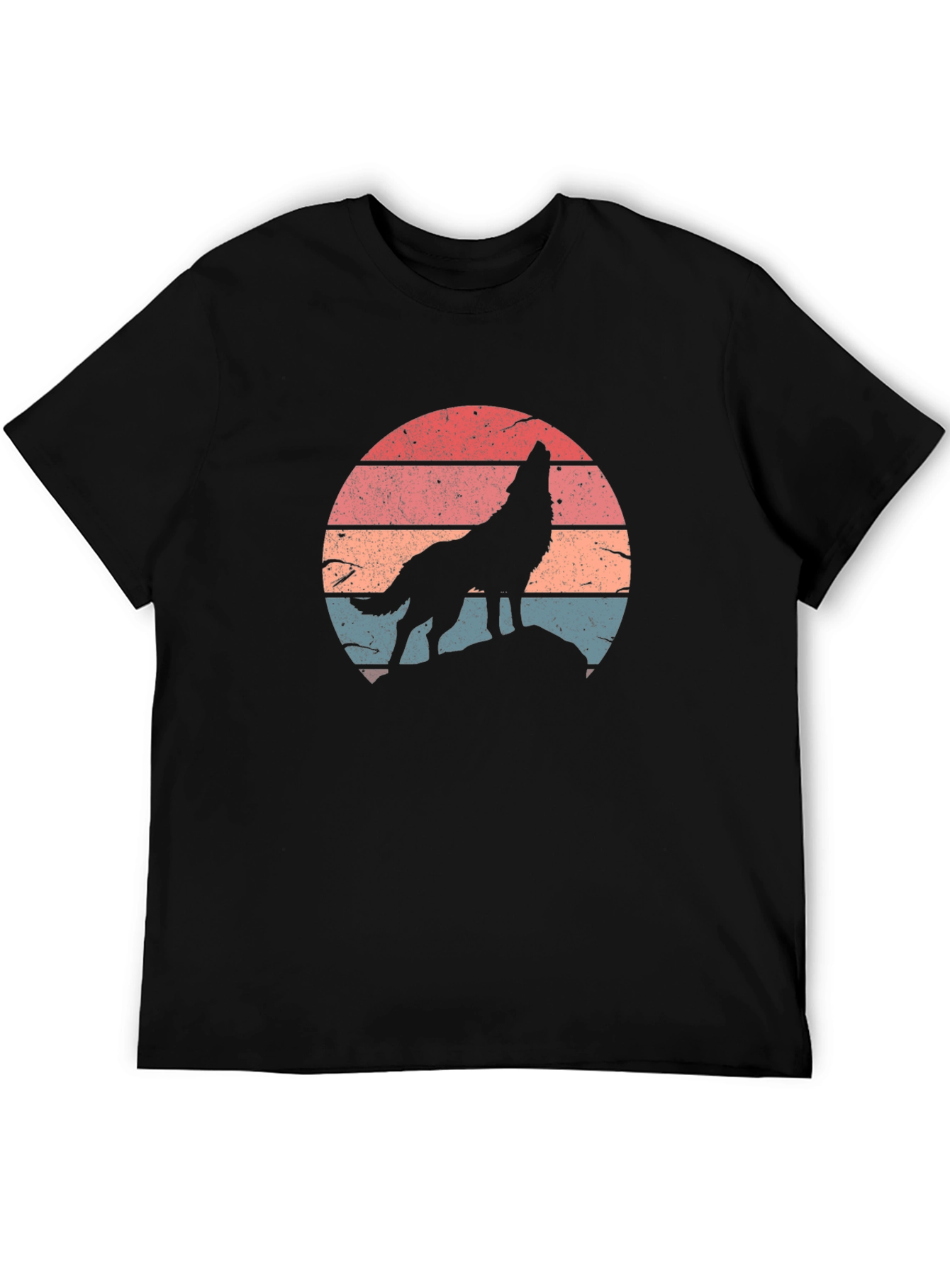 Retro Wolf Sunset Graphic Tee