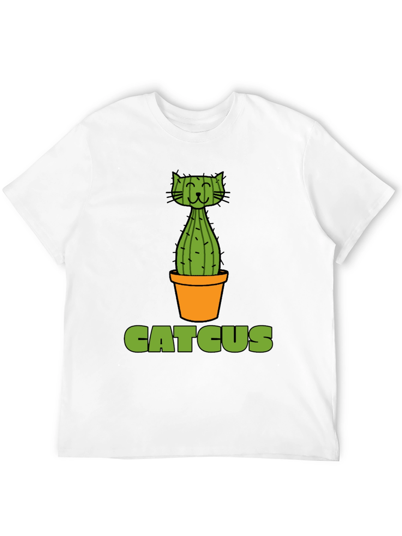 Catcus Graphic T-Shirt - Funny Cat Cactus Pun Tee