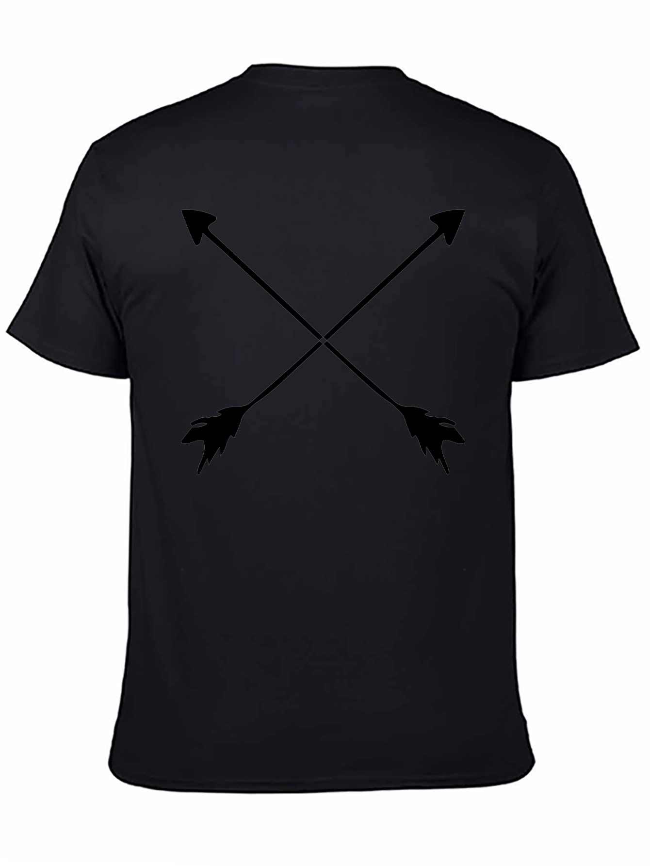 Crossed Arrows Graphic Tee - Black Casual Shirt