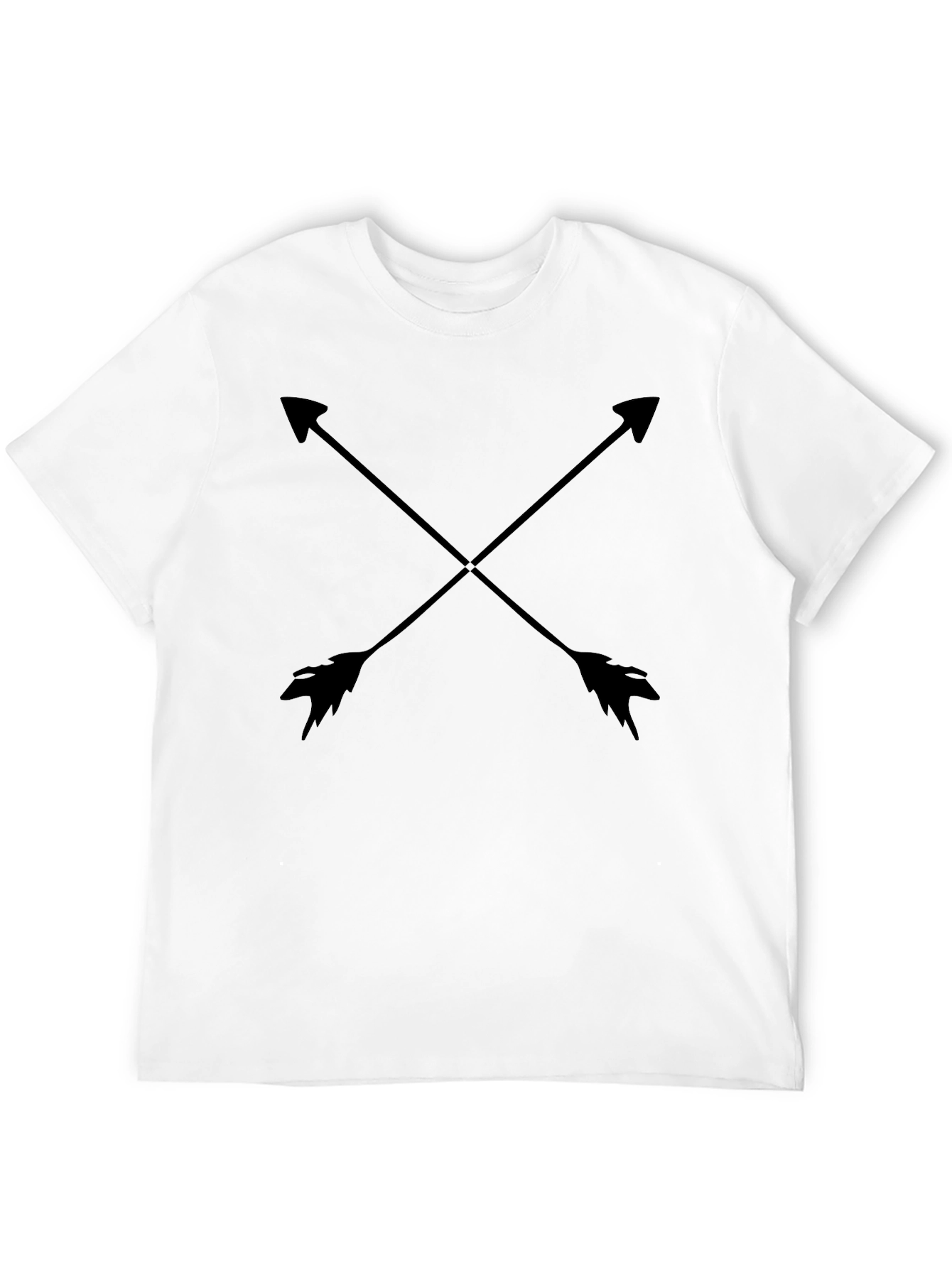 Crossed Arrows Graphic Tee - Black Casual Shirt