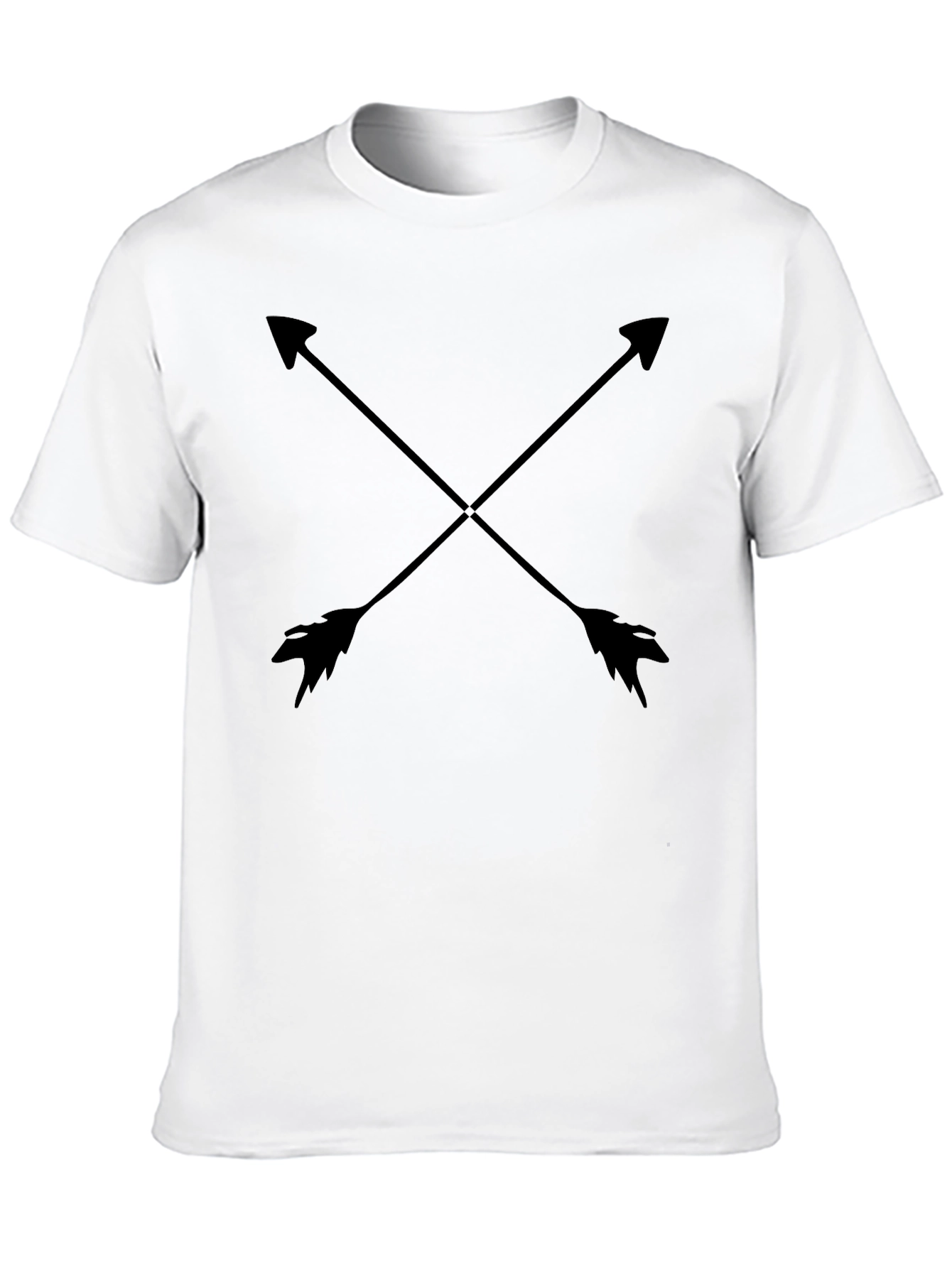 Crossed Arrows Graphic Tee - Black Casual Shirt