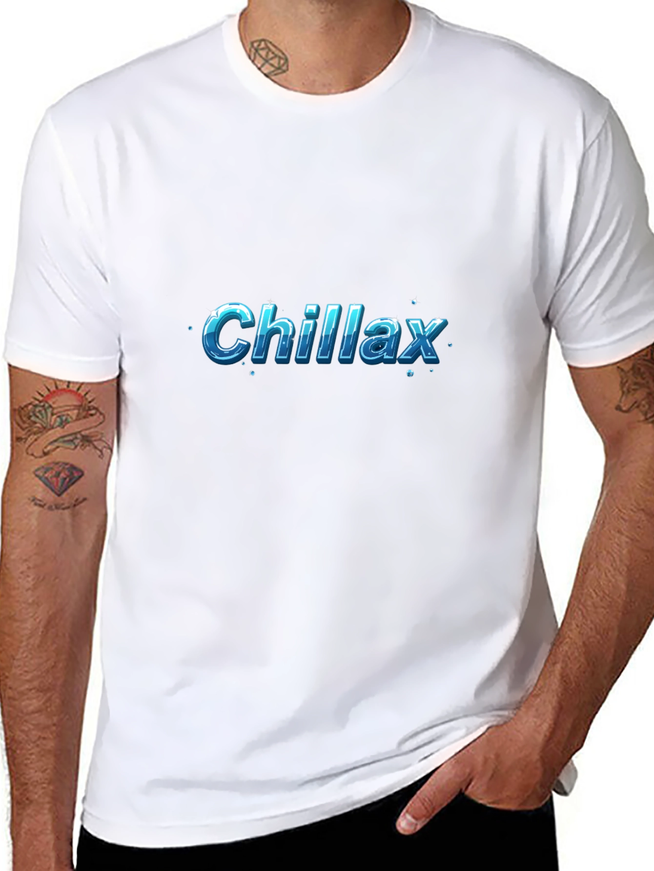 Chillax Black T-Shirt - Relaxed Style