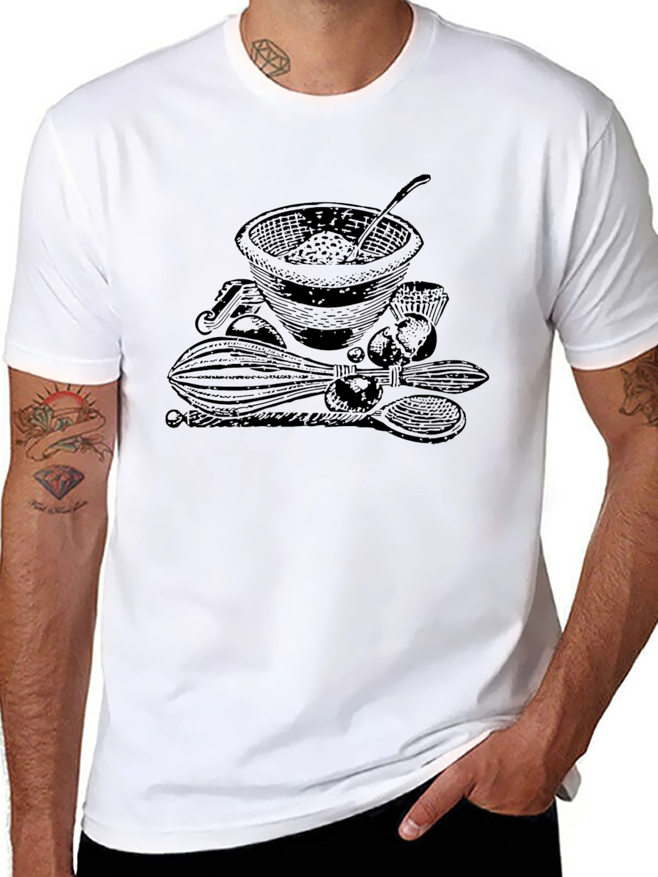 Baking Design Black T-Shirt