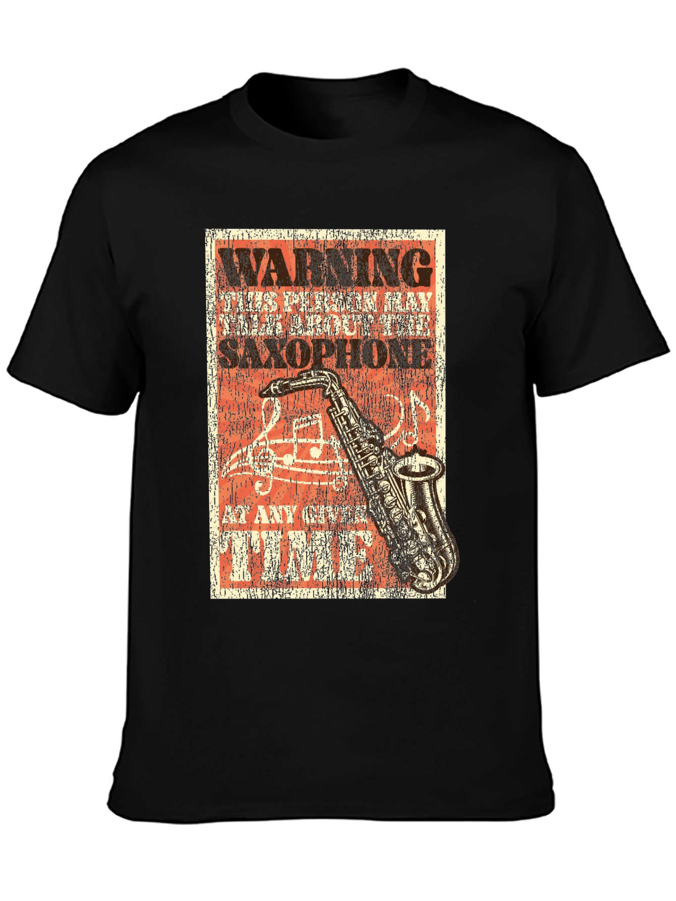 Warning Saxophone Music T-Shirt