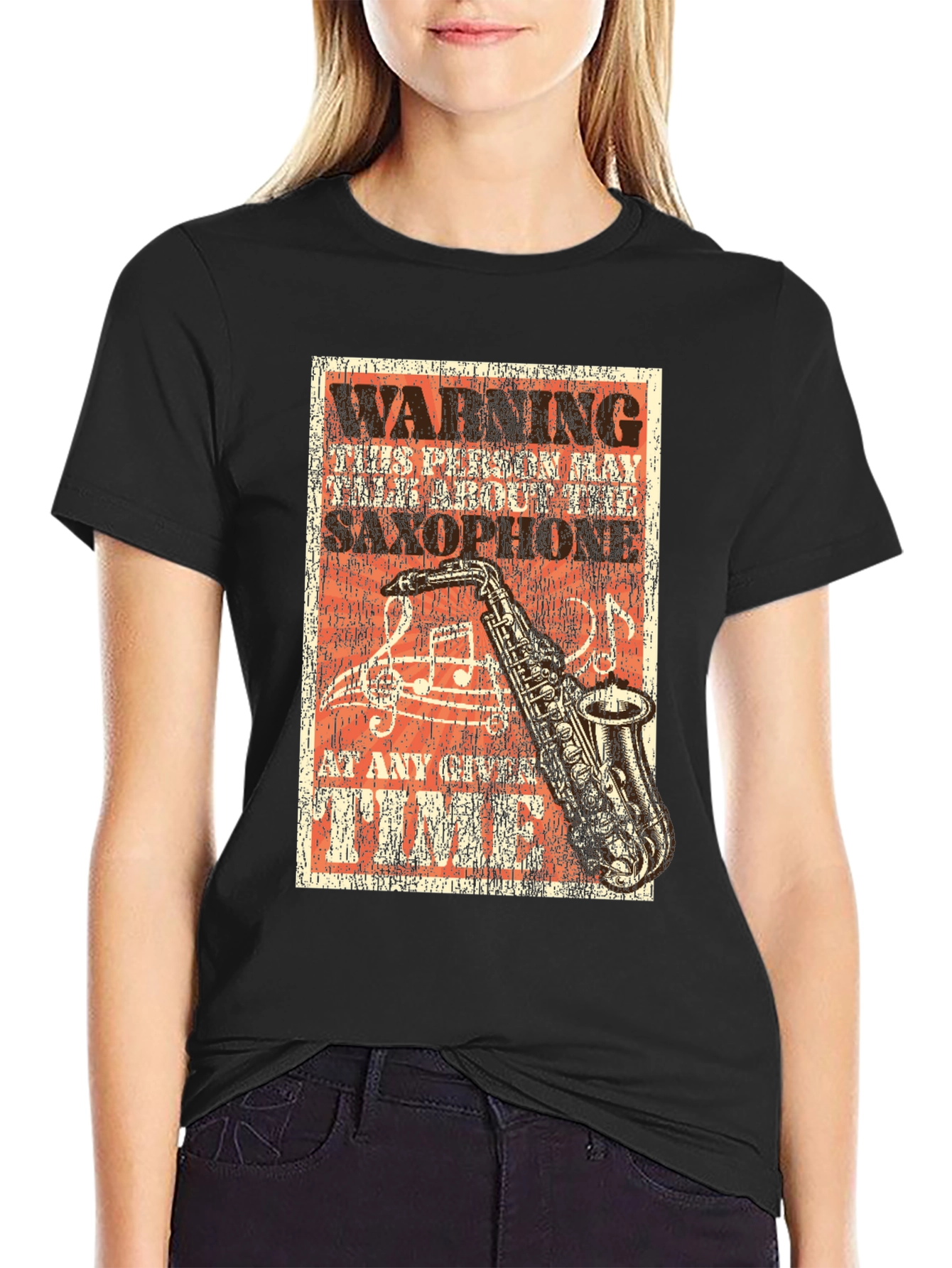Warning Saxophone Music T-Shirt