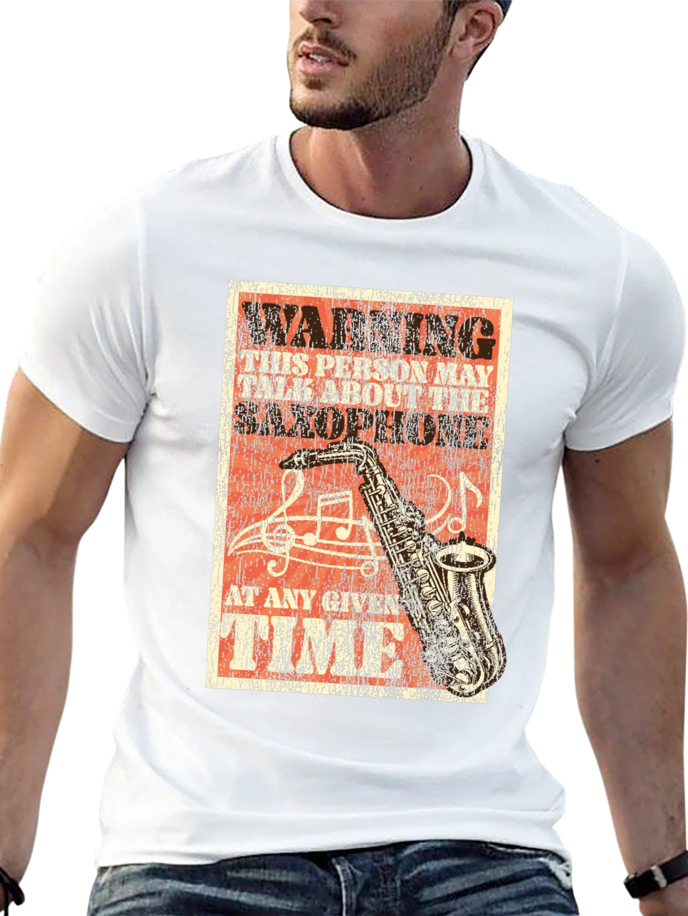Warning Saxophone Music T-Shirt
