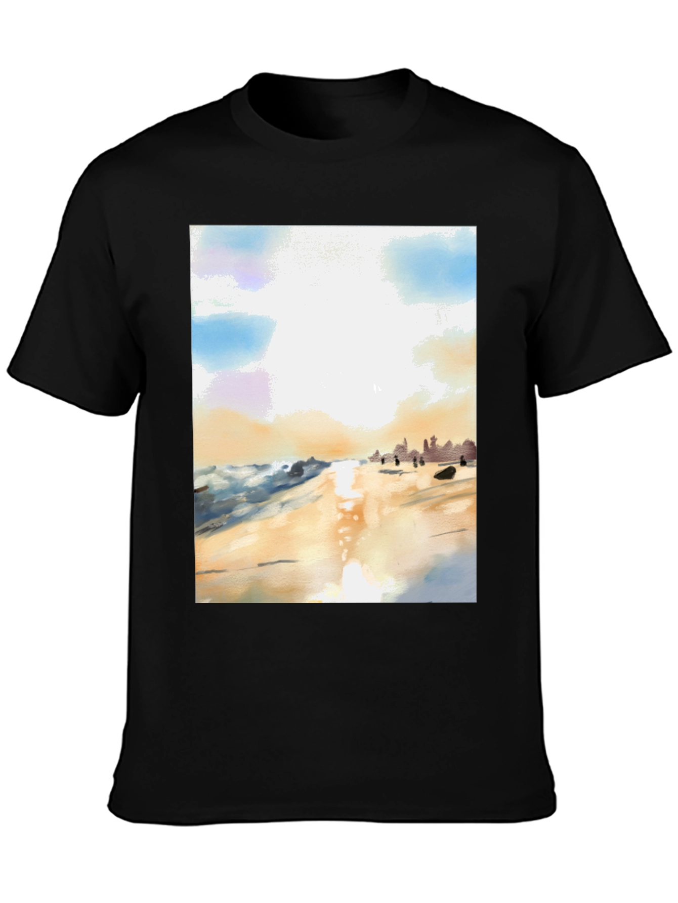 Beach Scene Graphic Tee - Soft Cotton Comfort