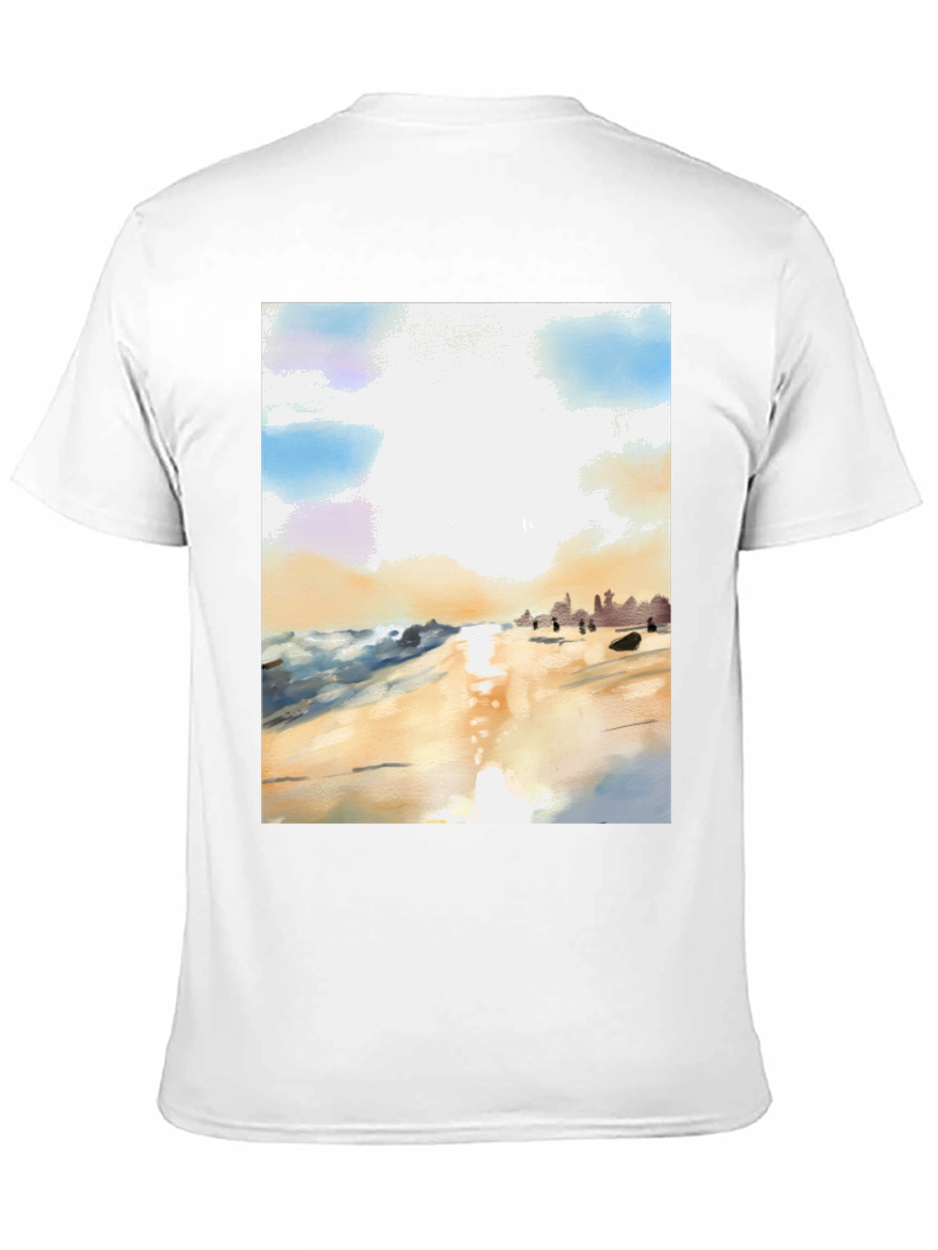 Beach Scene Graphic Tee - Soft Cotton Comfort