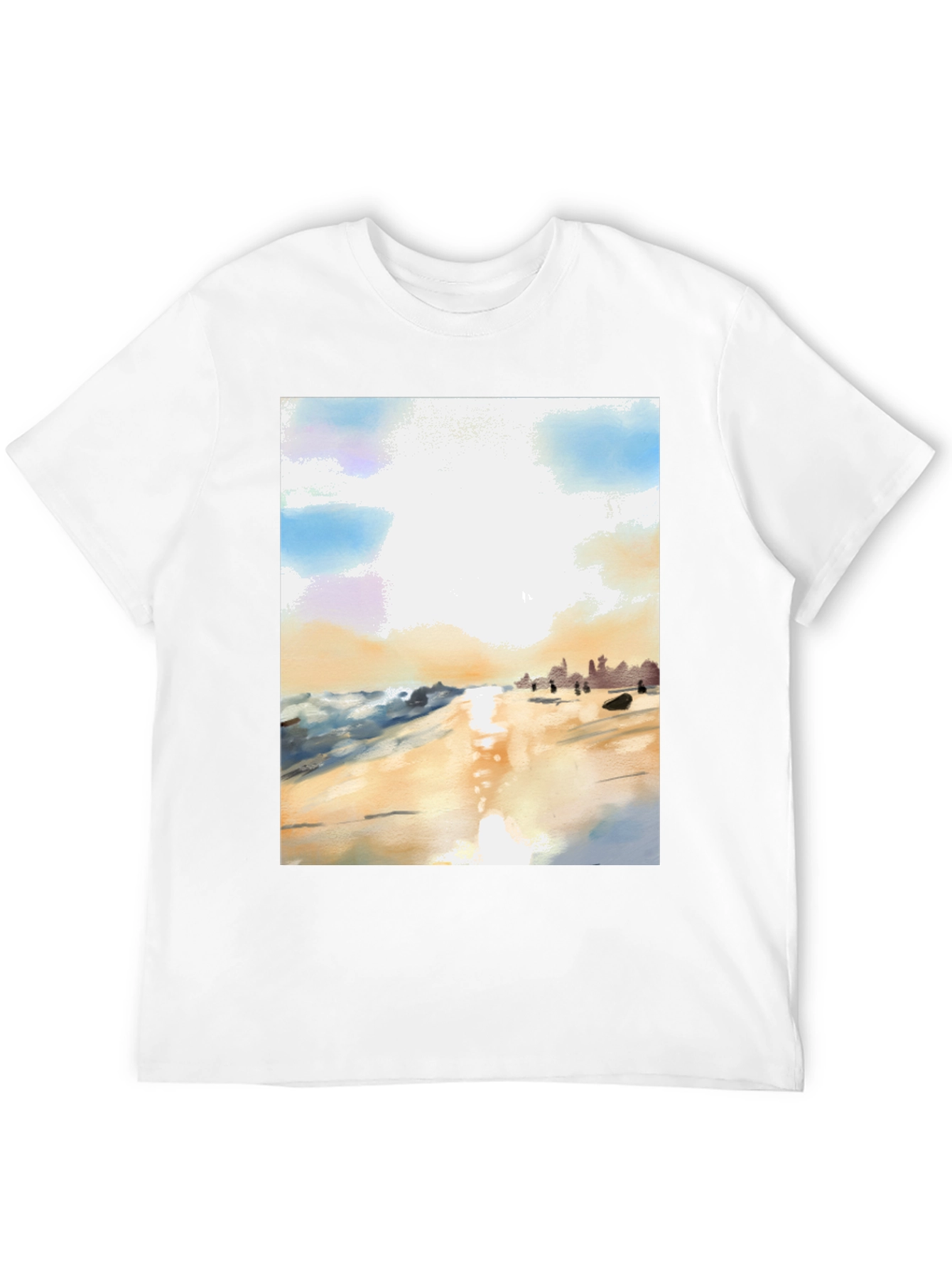 Beach Scene Graphic Tee - Soft Cotton Comfort