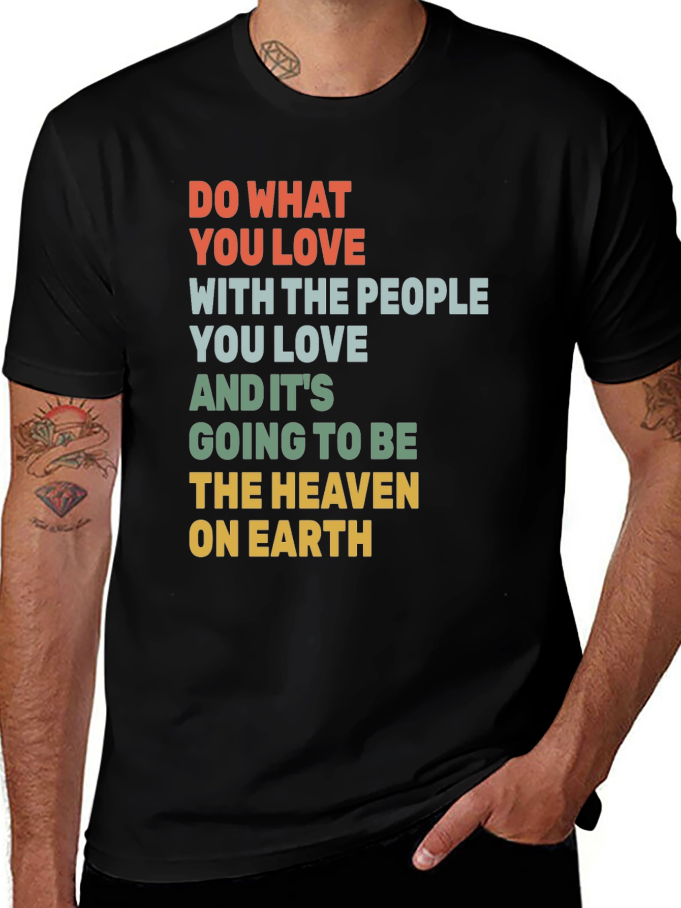 Inspirational Graphic T-Shirt: Love and Happiness