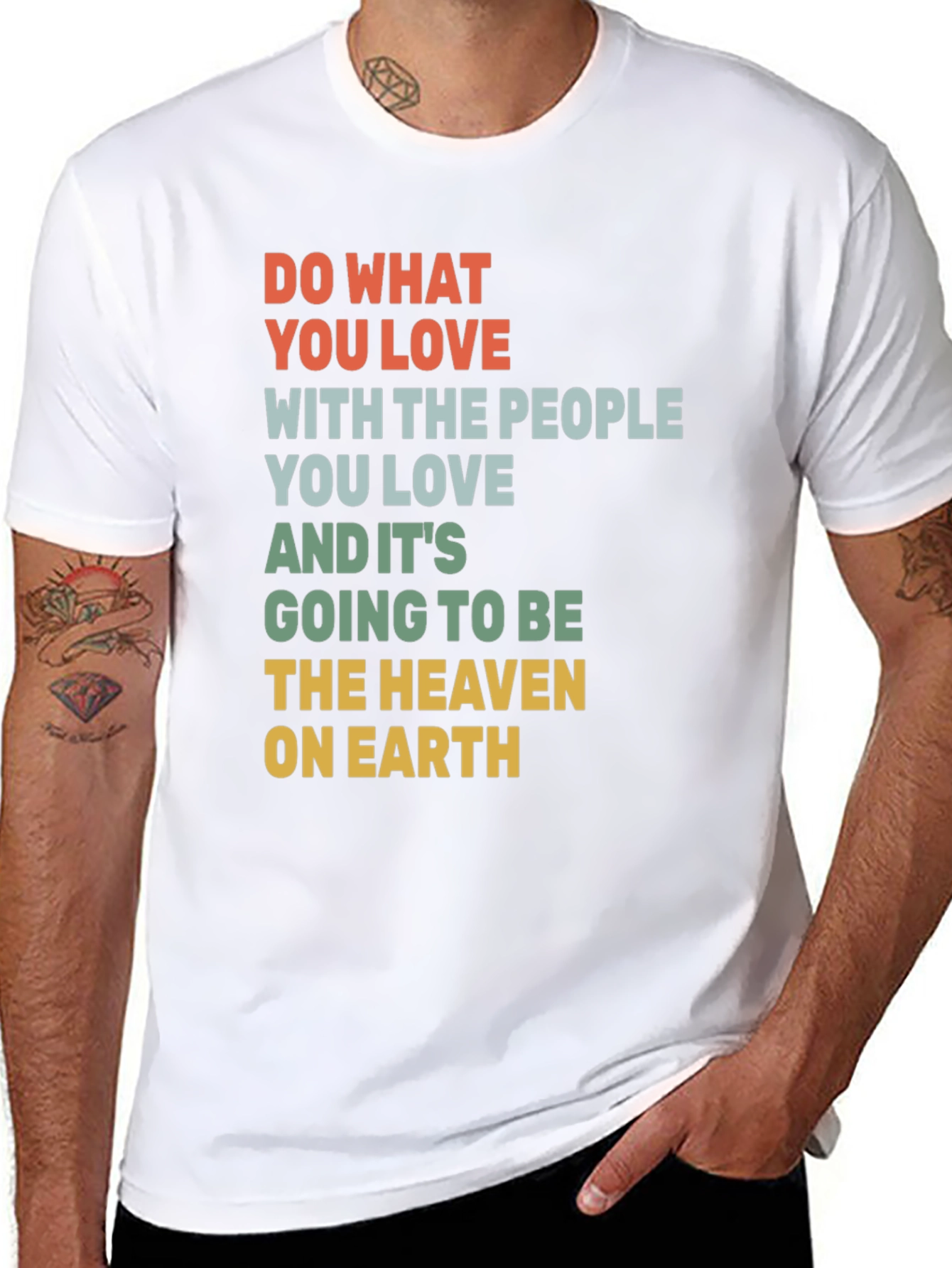 Inspirational Graphic T-Shirt: Love and Happiness