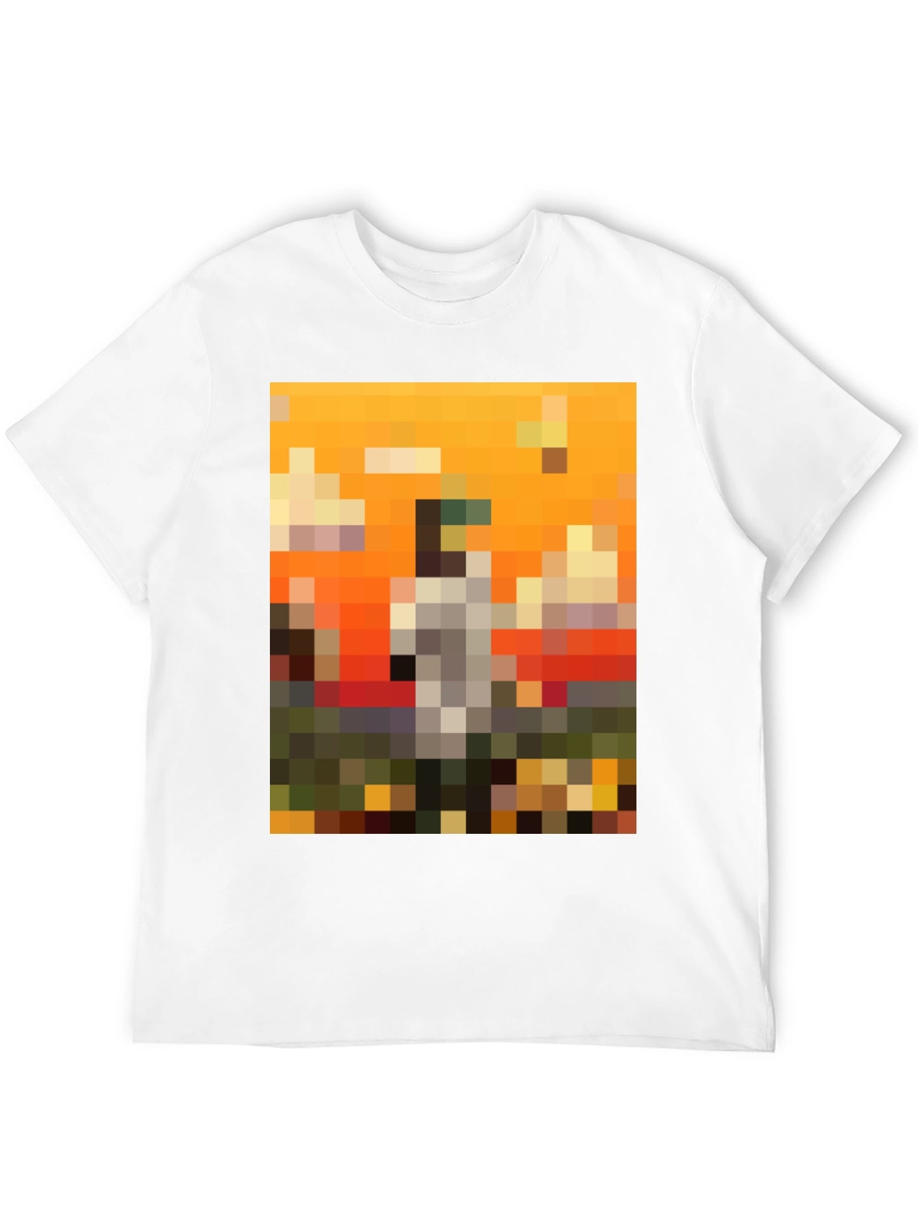 Pixel Art Graphic Tee - Unique Black T-Shirt