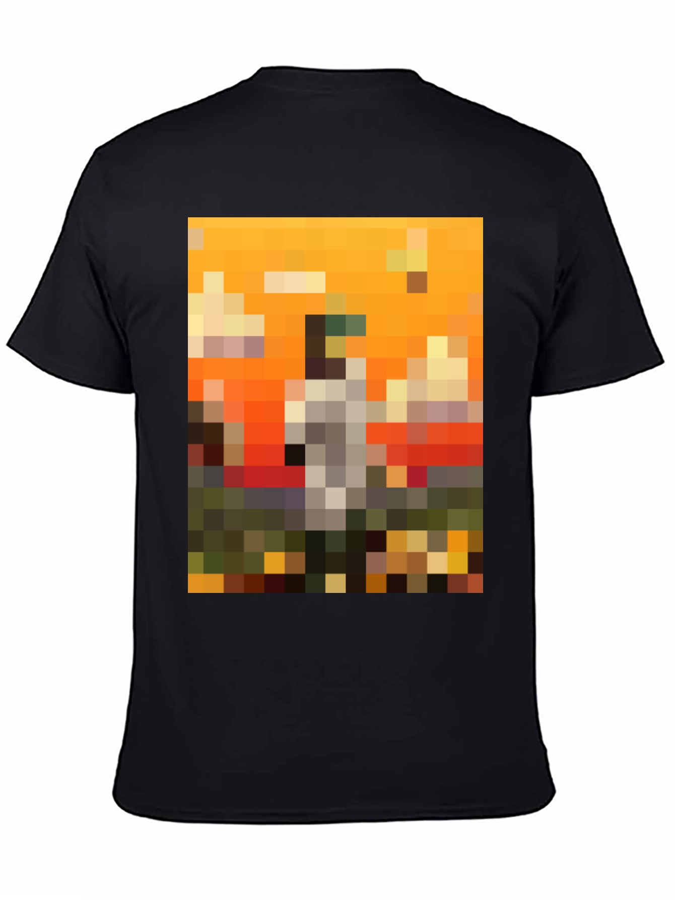 Pixel Art Graphic Tee - Unique Black T-Shirt